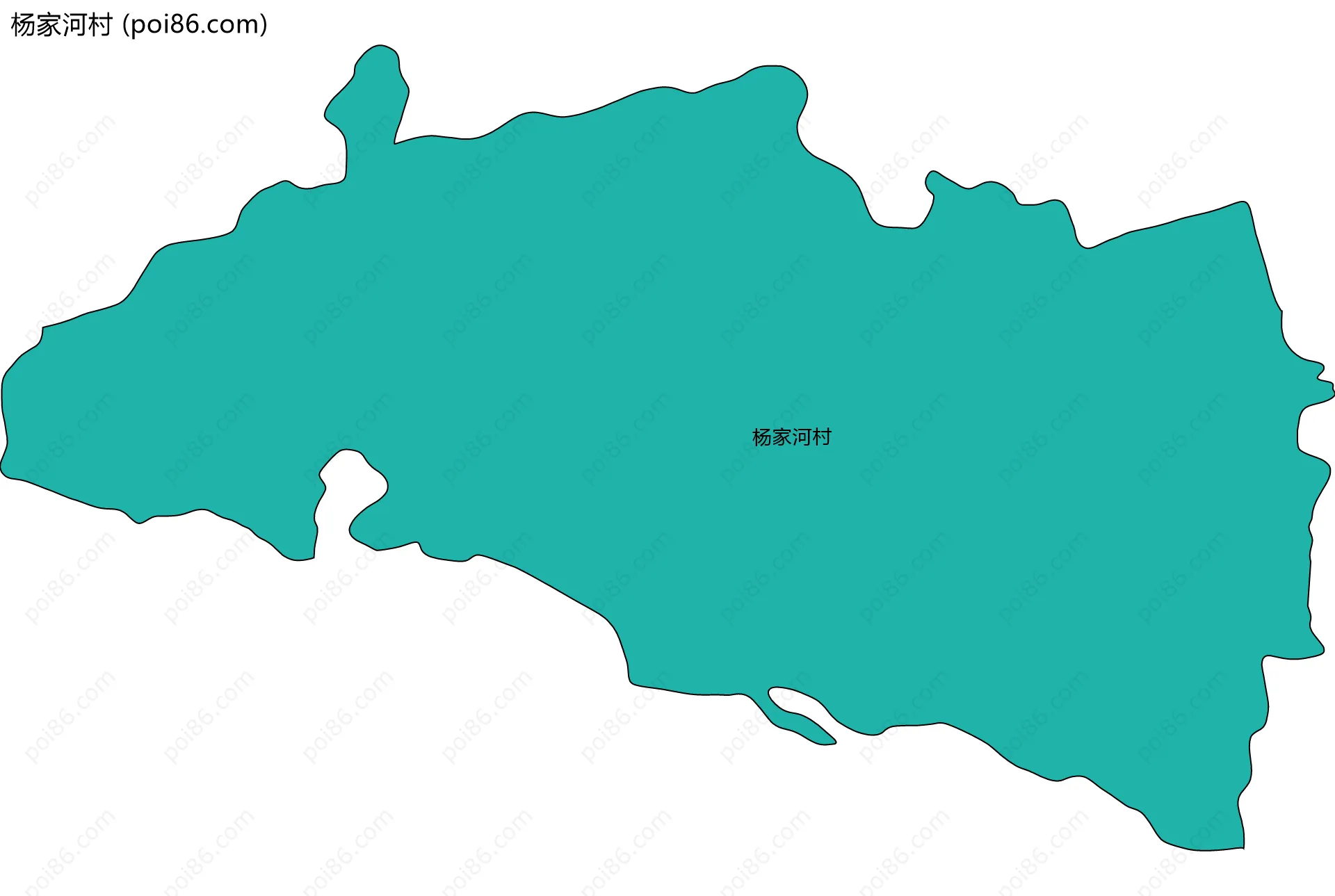 杨家河村边界地图