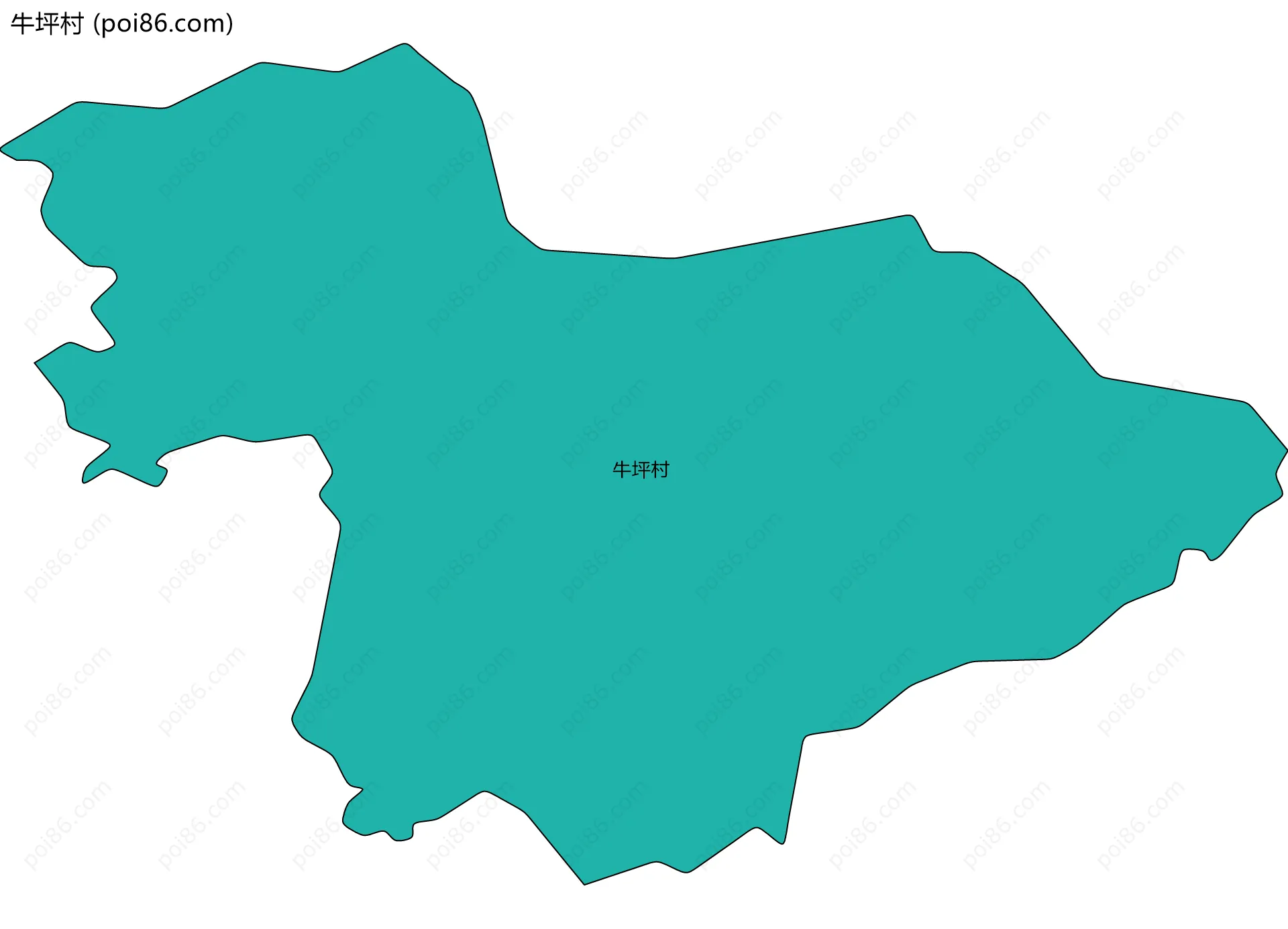 牛坪村边界地图
