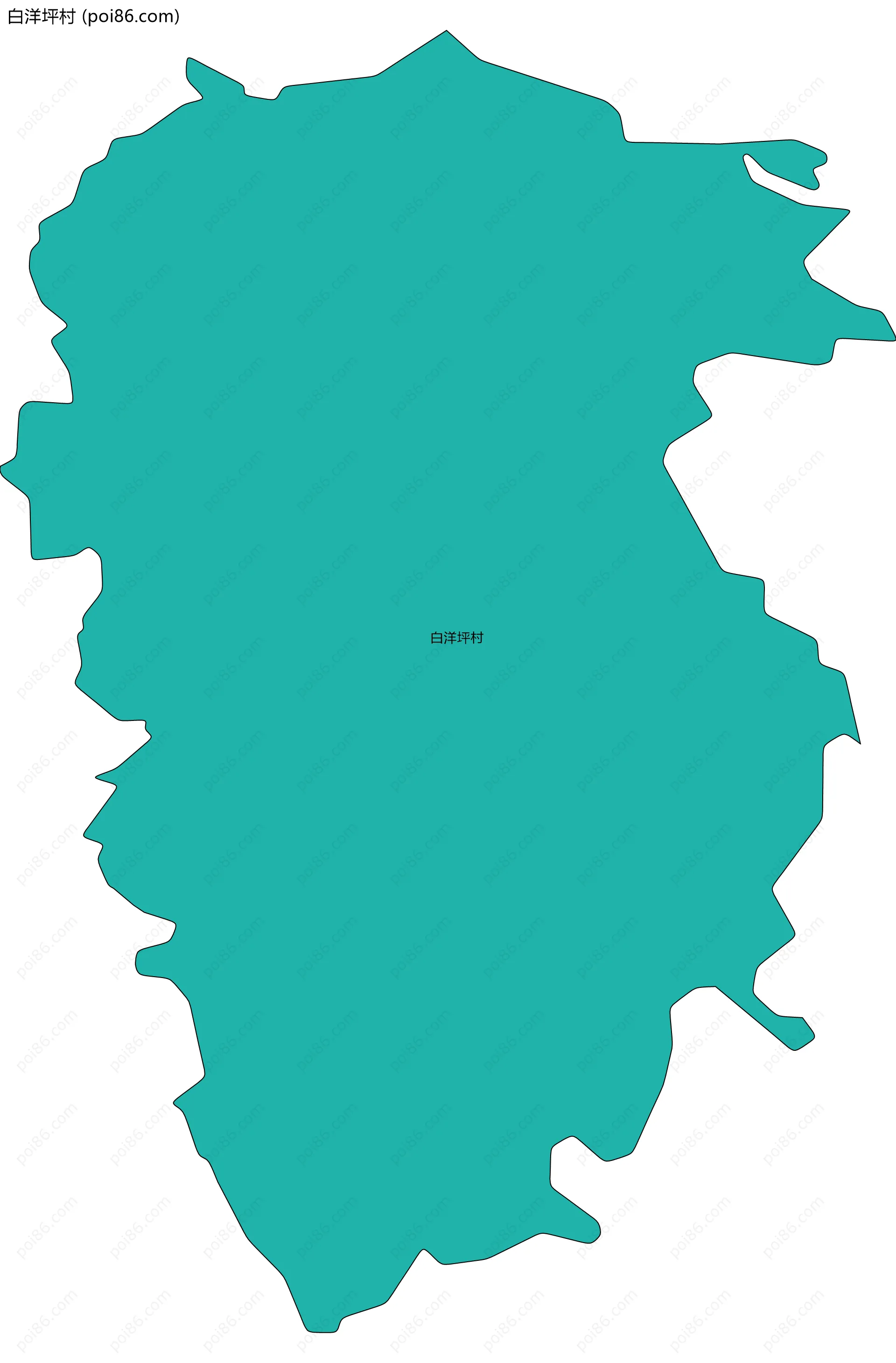 白洋坪村边界地图