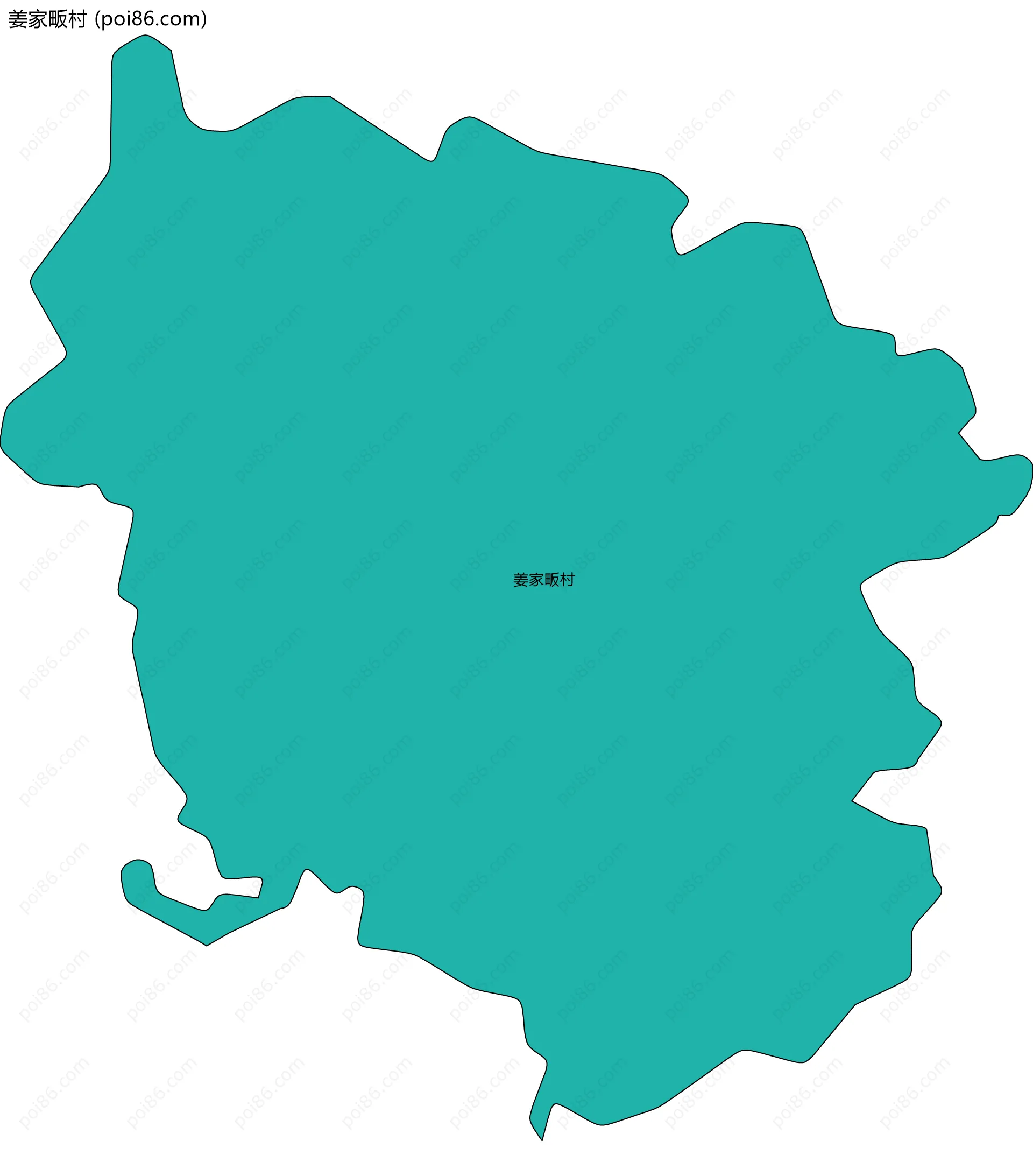 姜家畈村边界地图