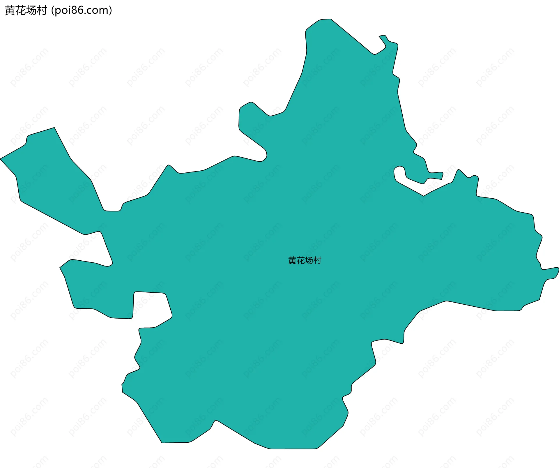 黄花场村边界地图