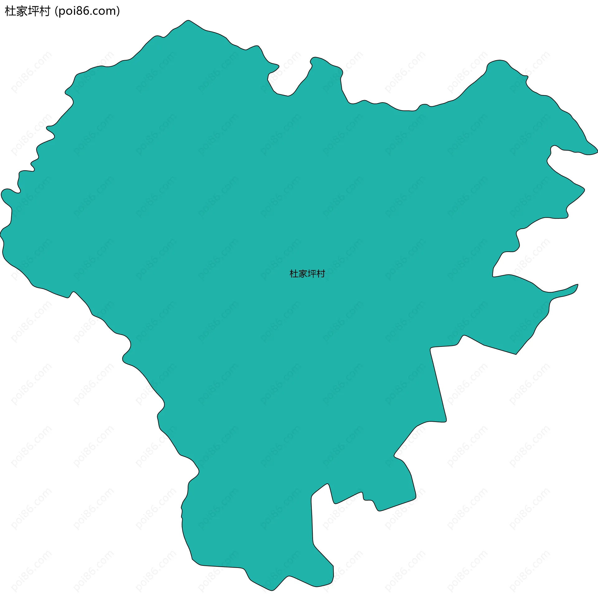 杜家坪村边界地图