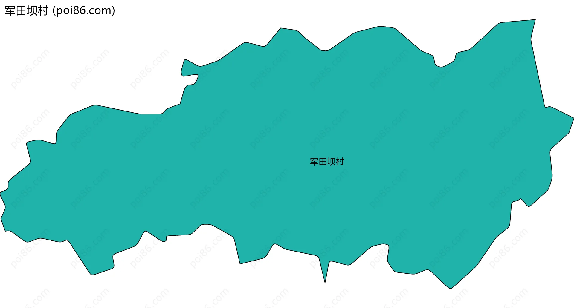 军田坝村边界地图