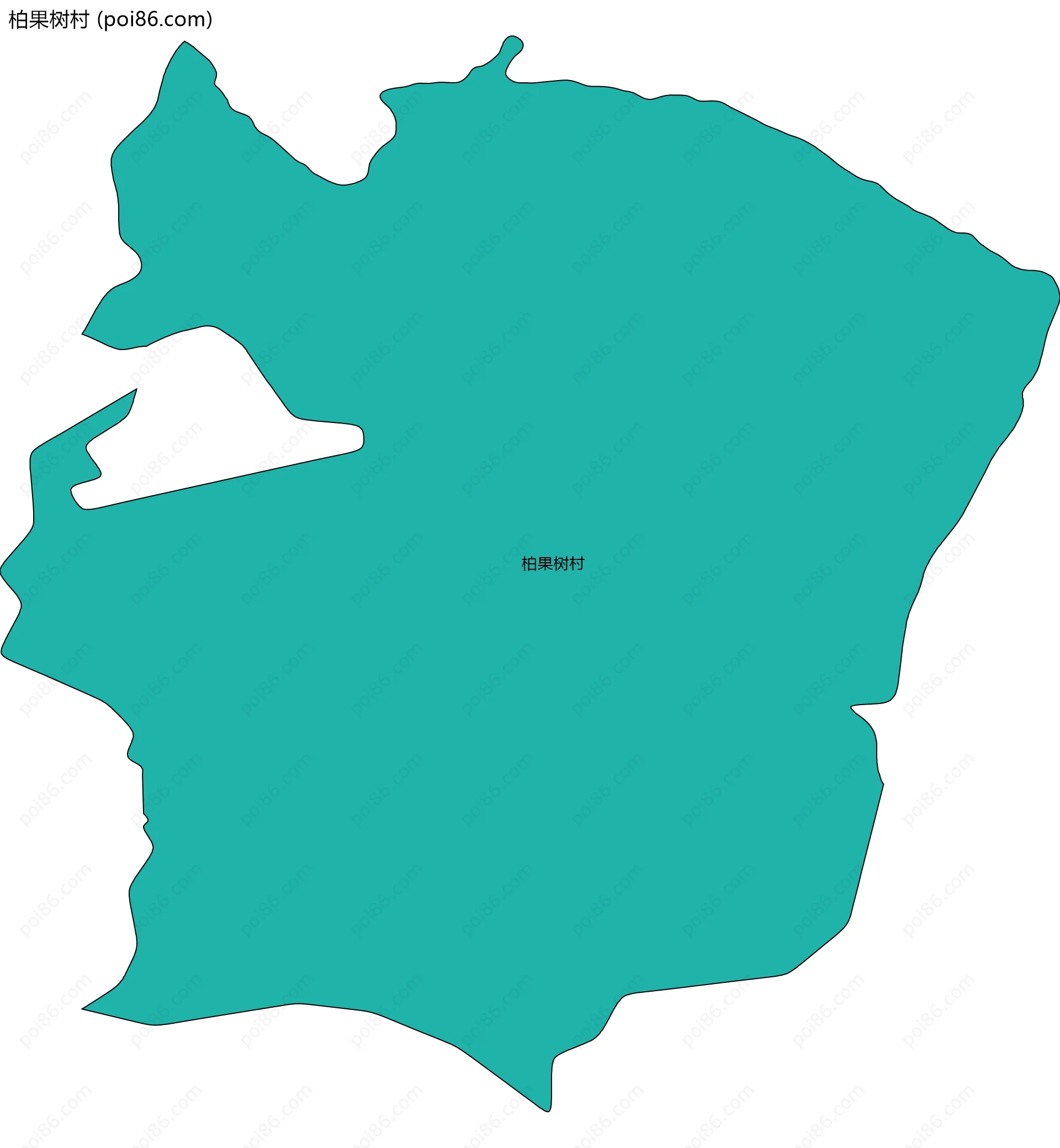 柏果树村边界地图