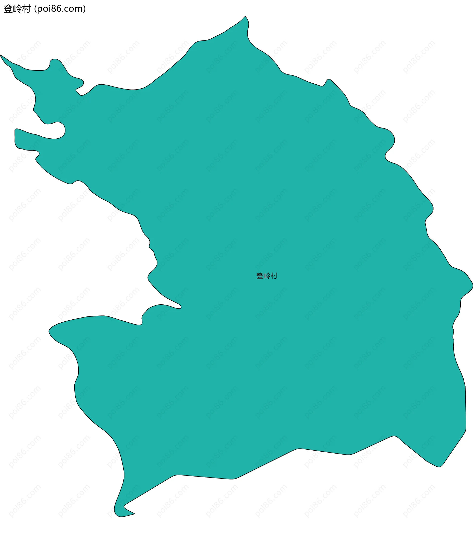 登岭村边界地图