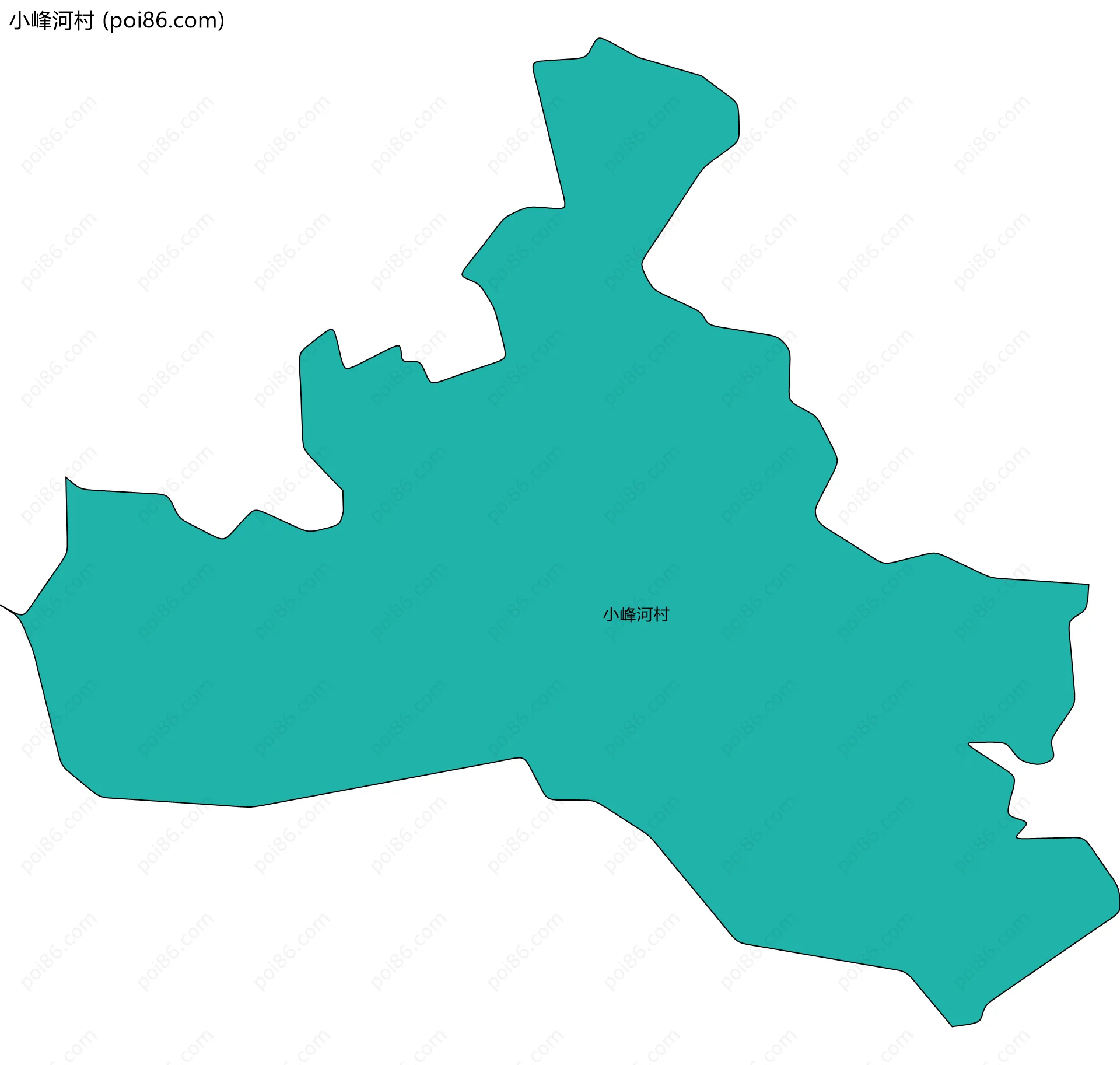 小峰河村边界地图