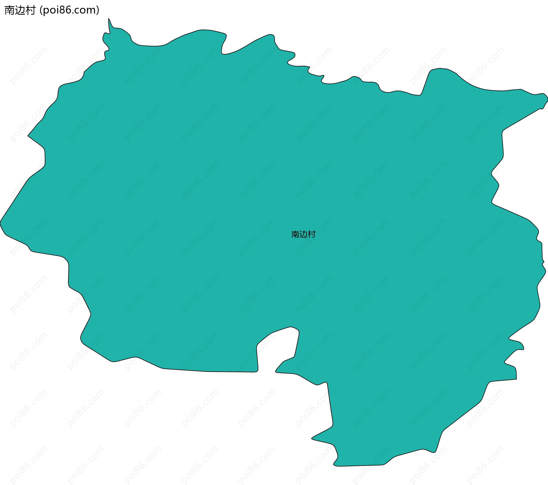 南边村边界地图
