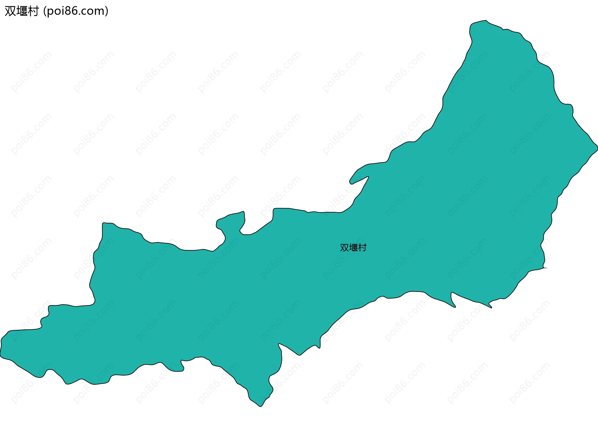 双堰村边界地图