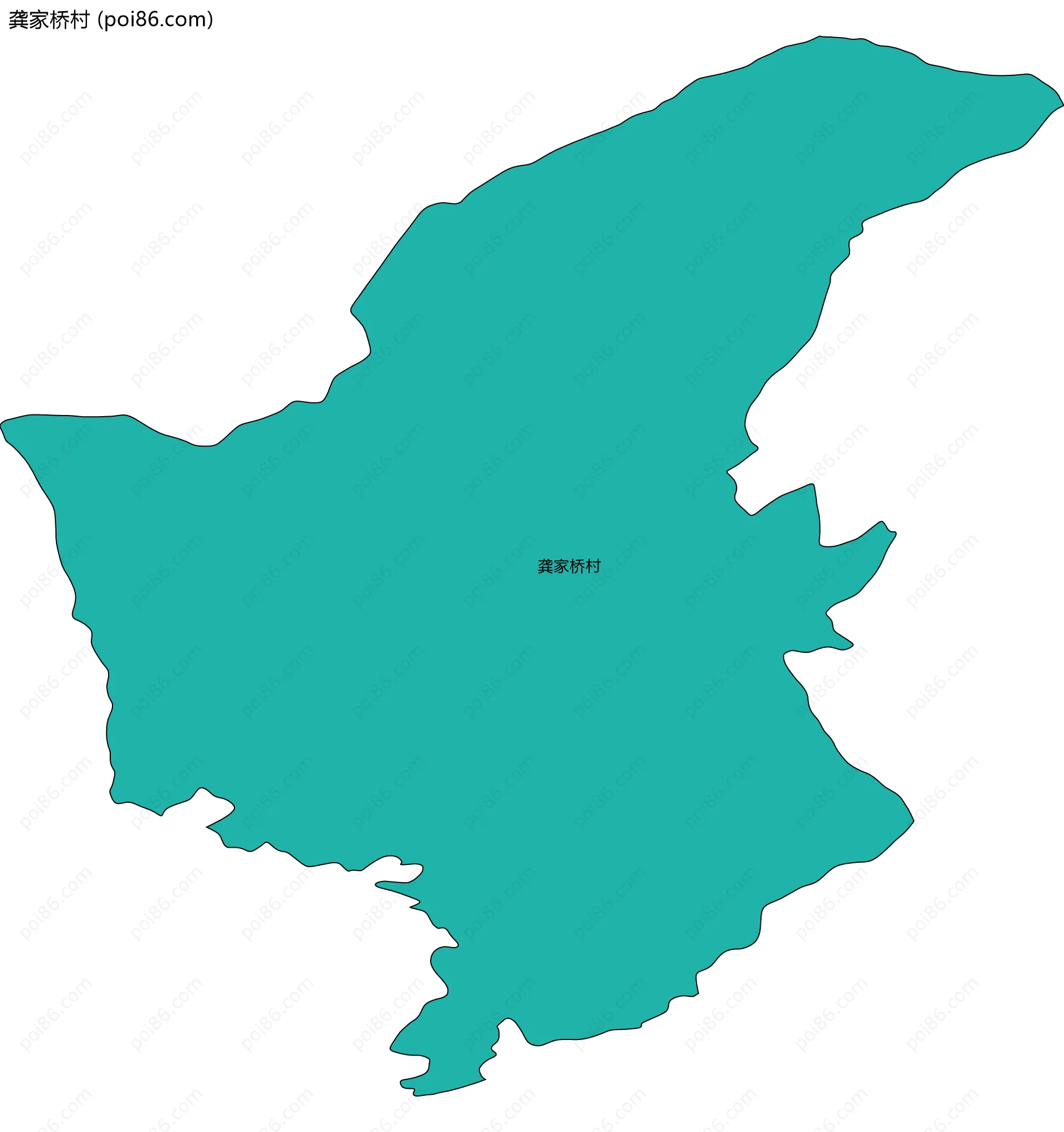 龚家桥村边界地图