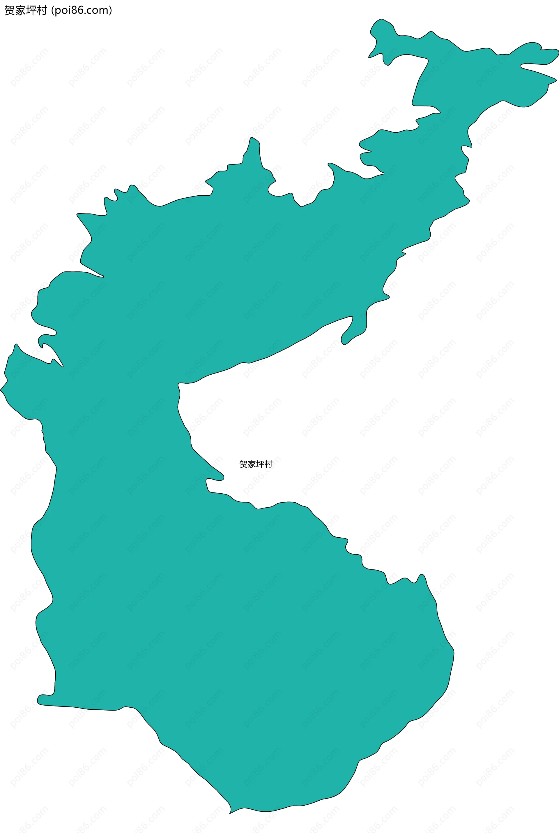 贺家坪村边界地图