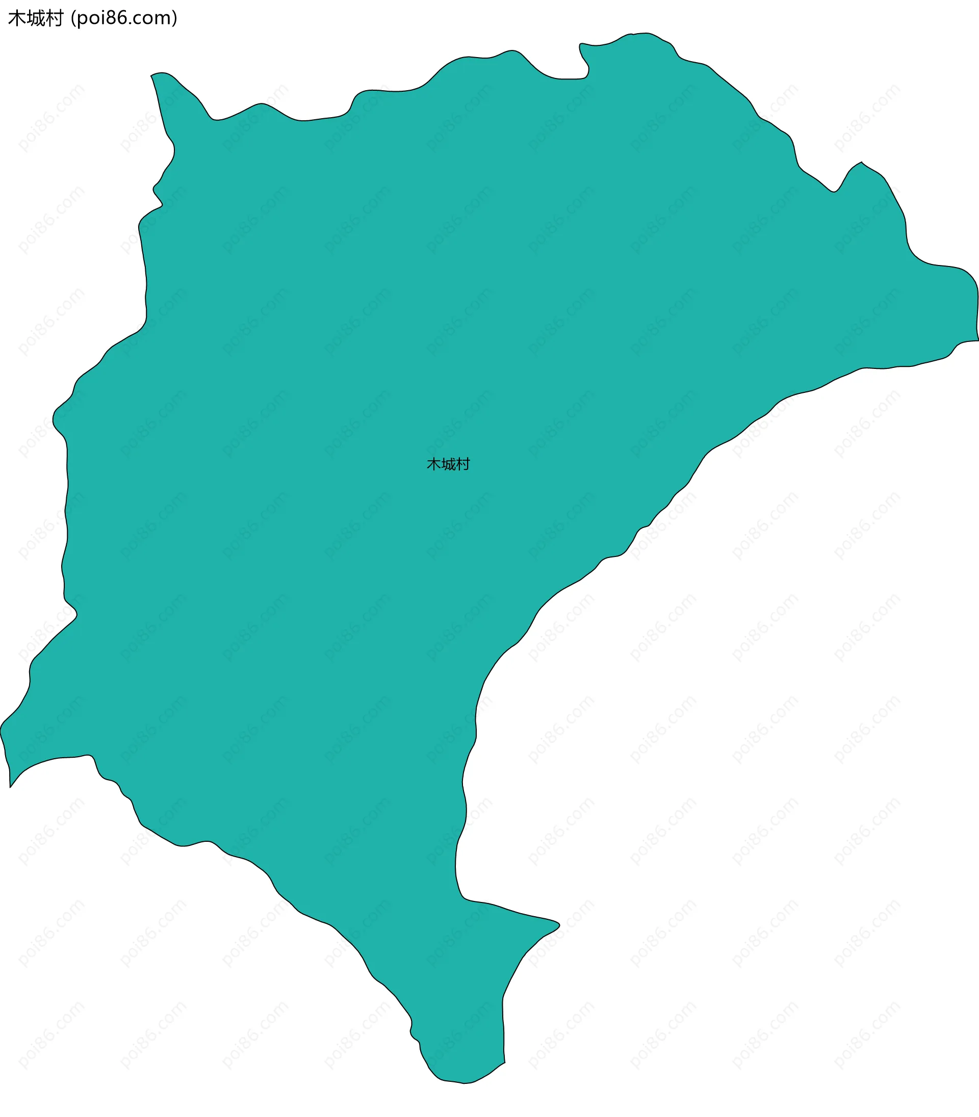 木城村边界地图