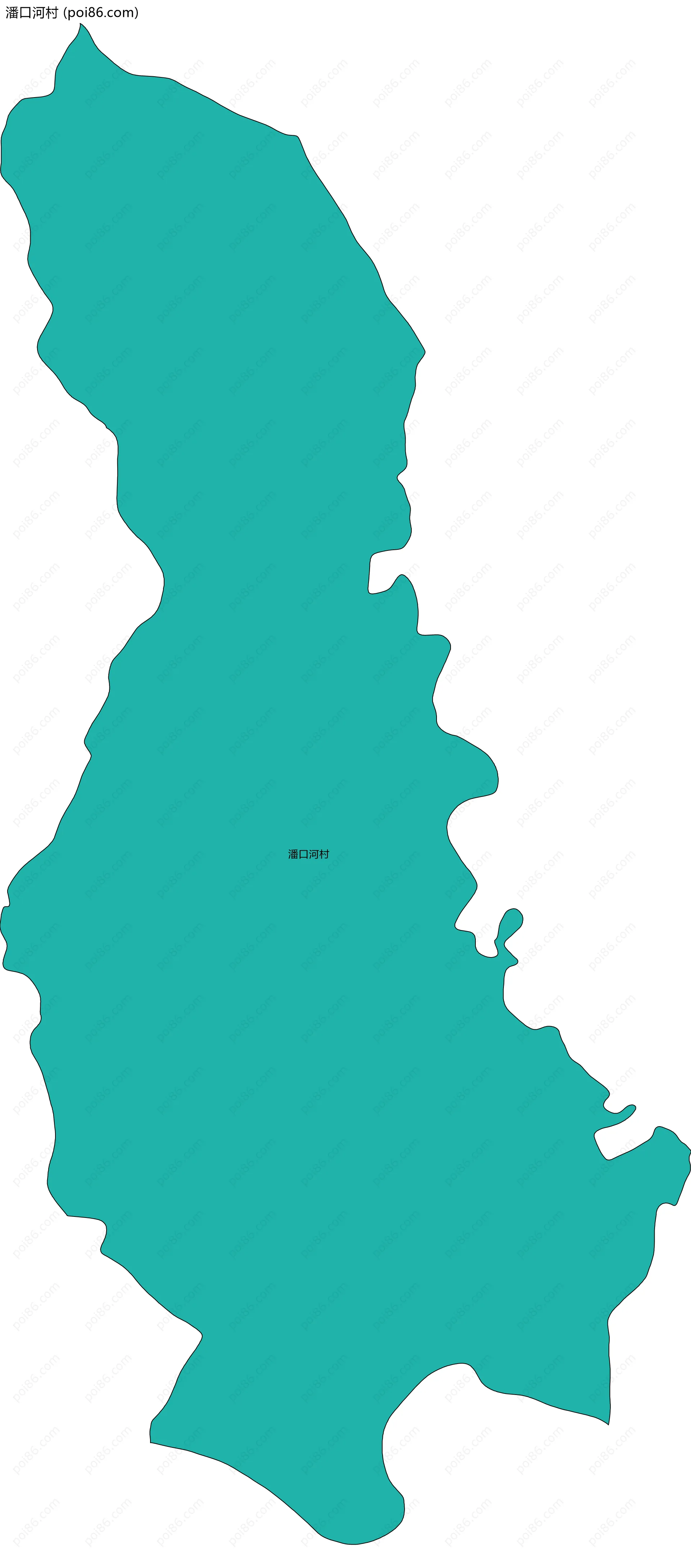潘口河村边界地图