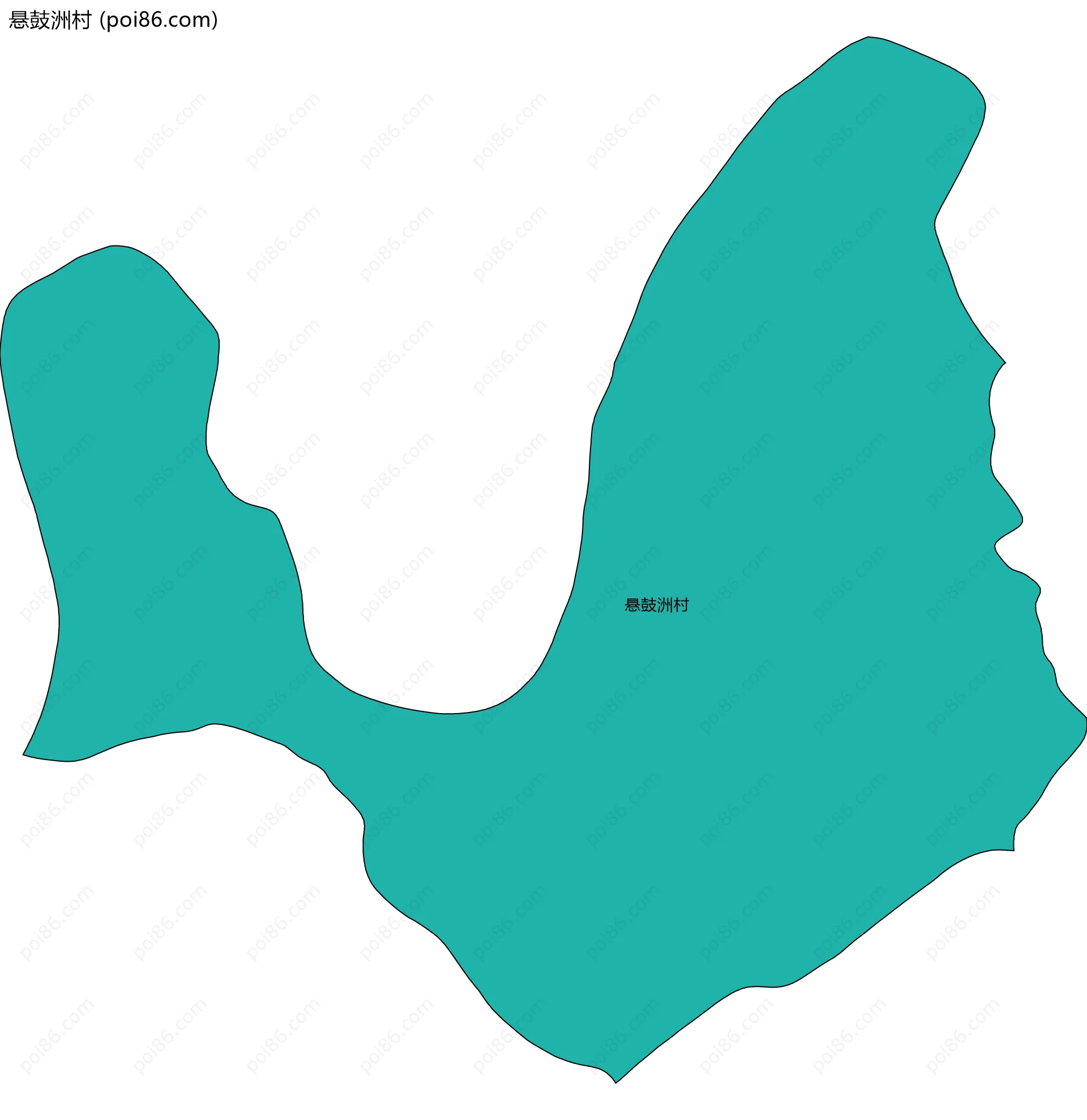 悬鼓洲村边界地图