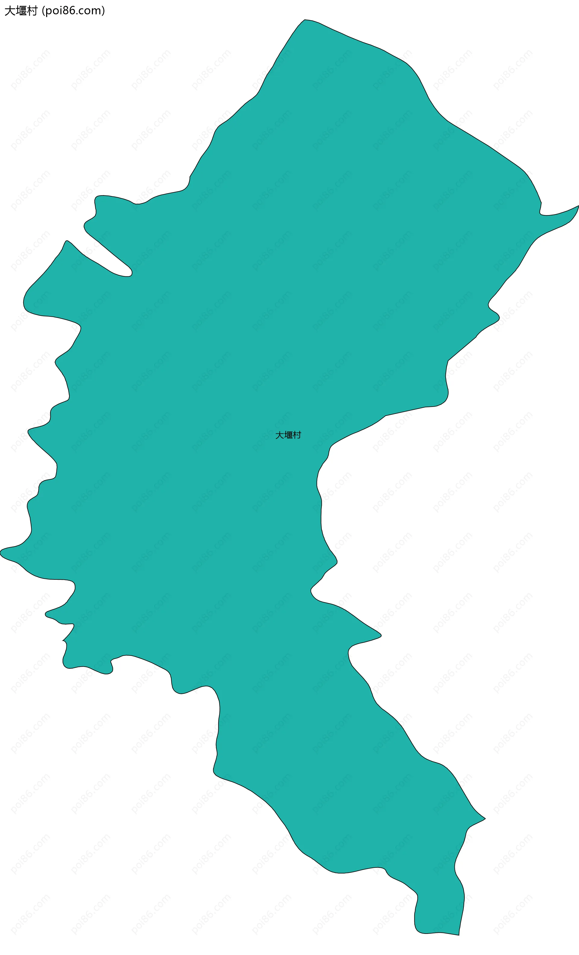 大堰村边界地图