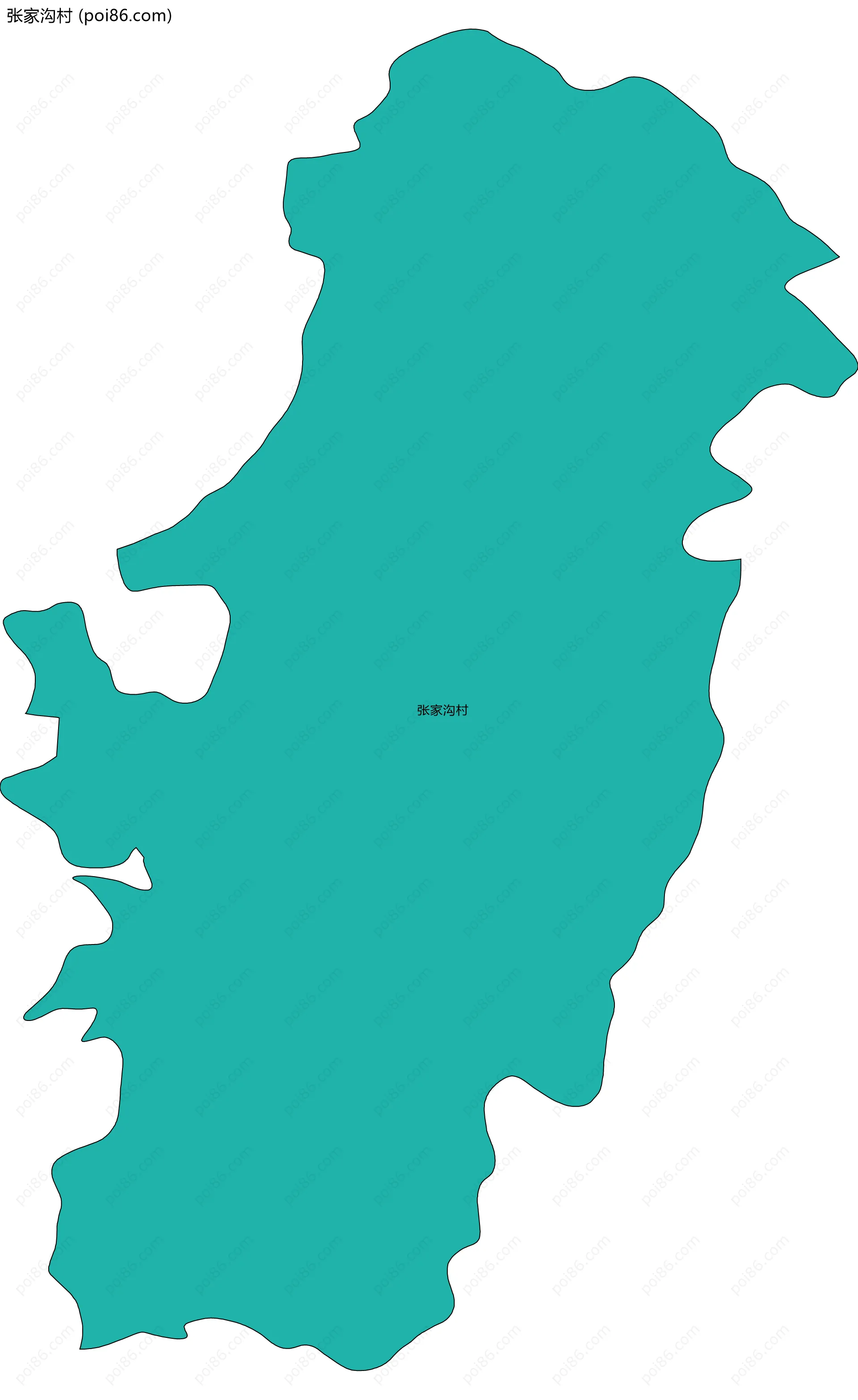 张家沟村边界地图