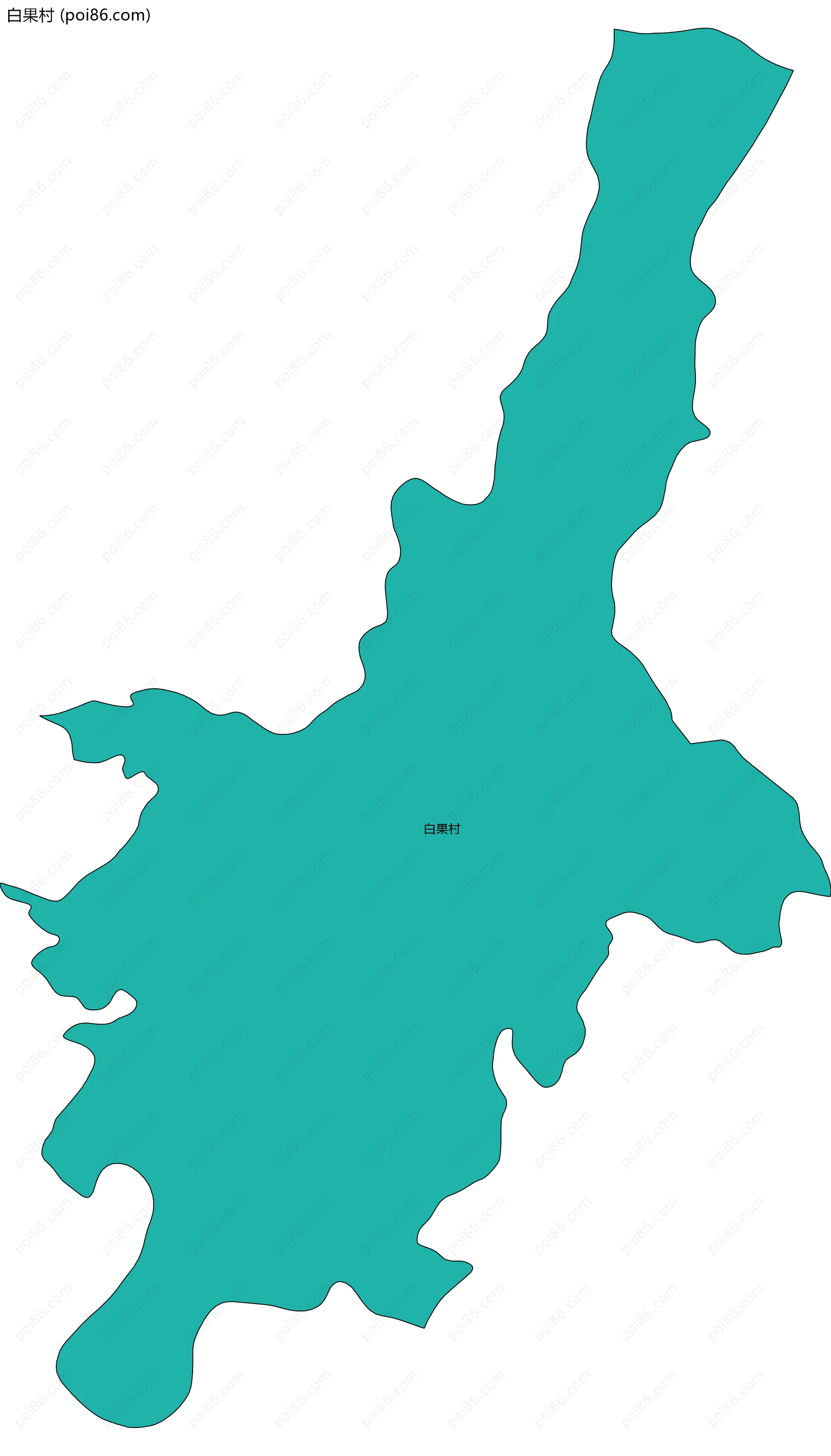 白果村边界地图