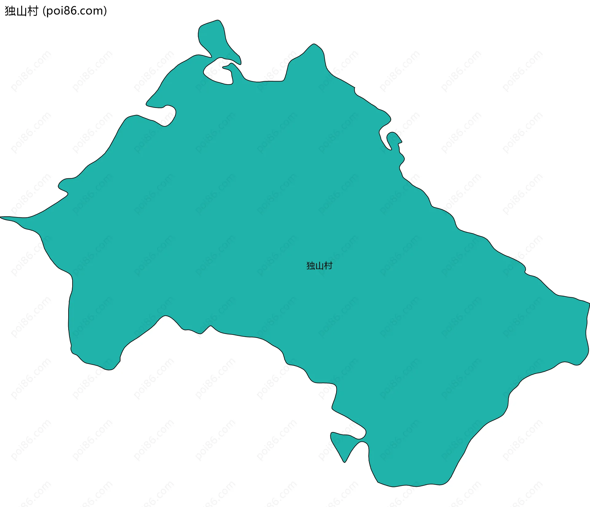 独山村边界地图