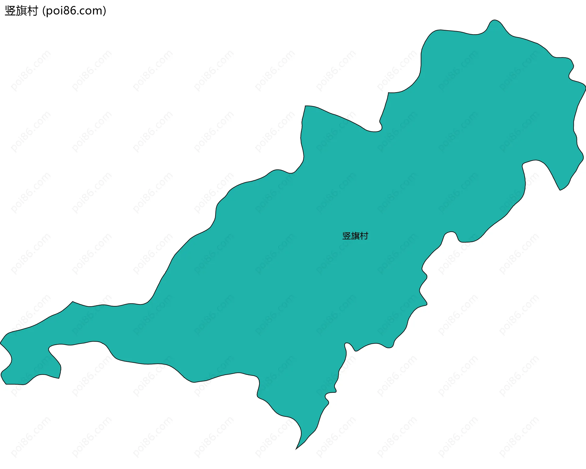 竖旗村边界地图