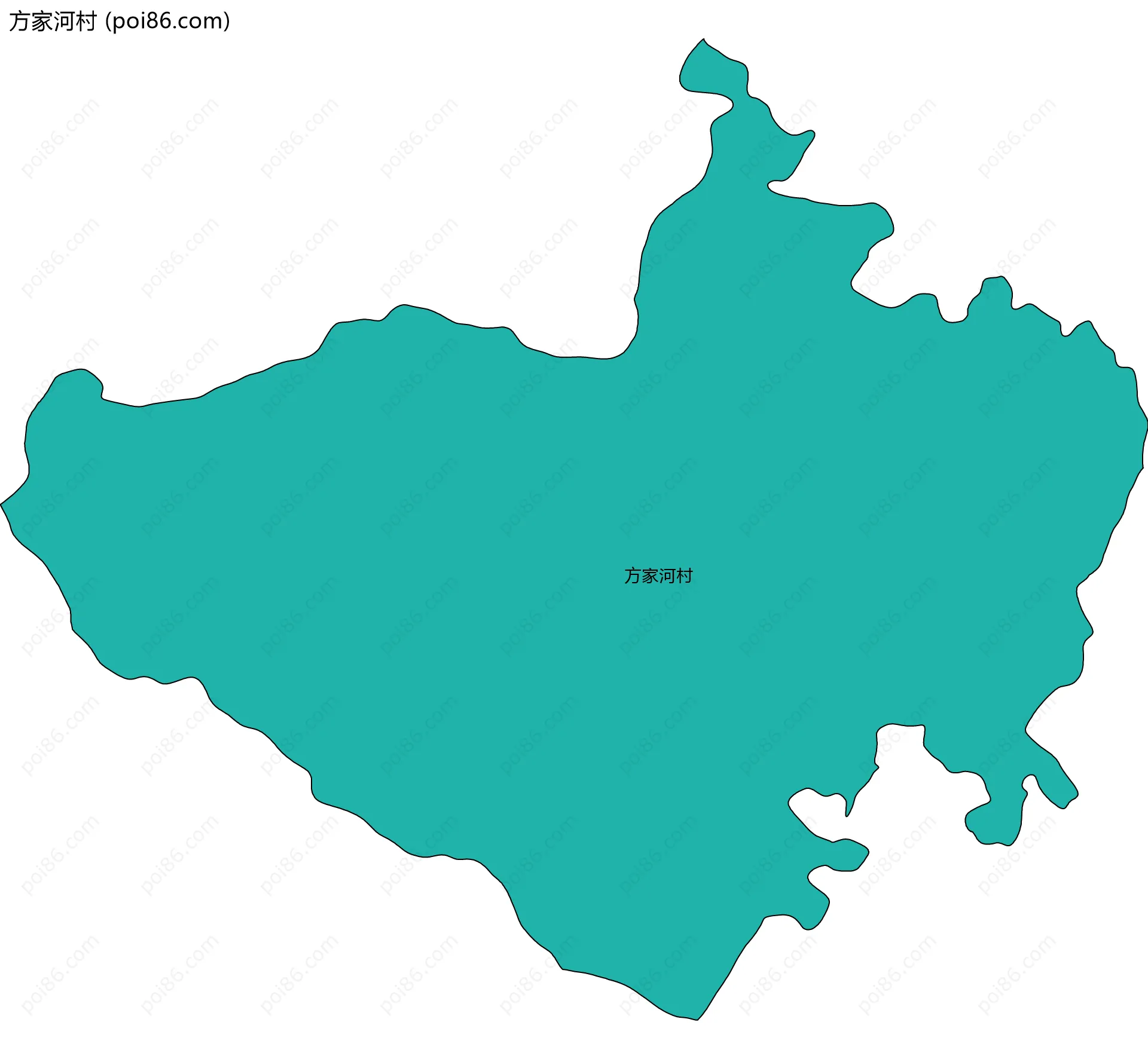 方家河村边界地图