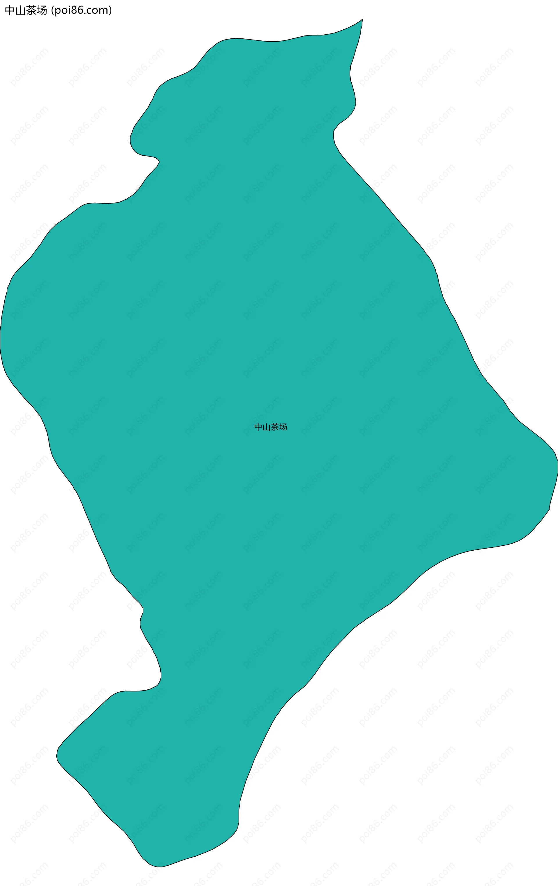 中山茶场边界地图