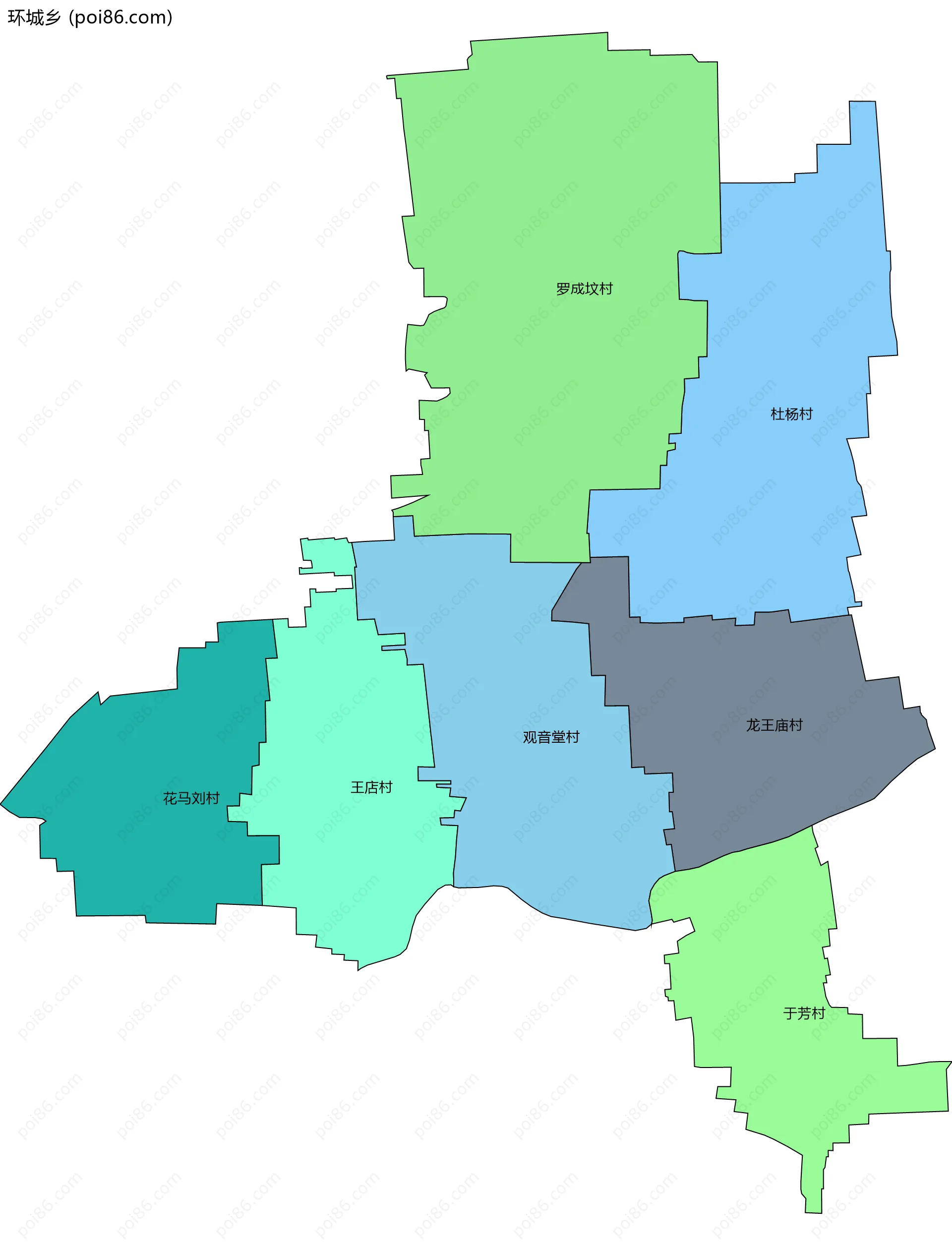 环城乡边界地图(五级行政区划)