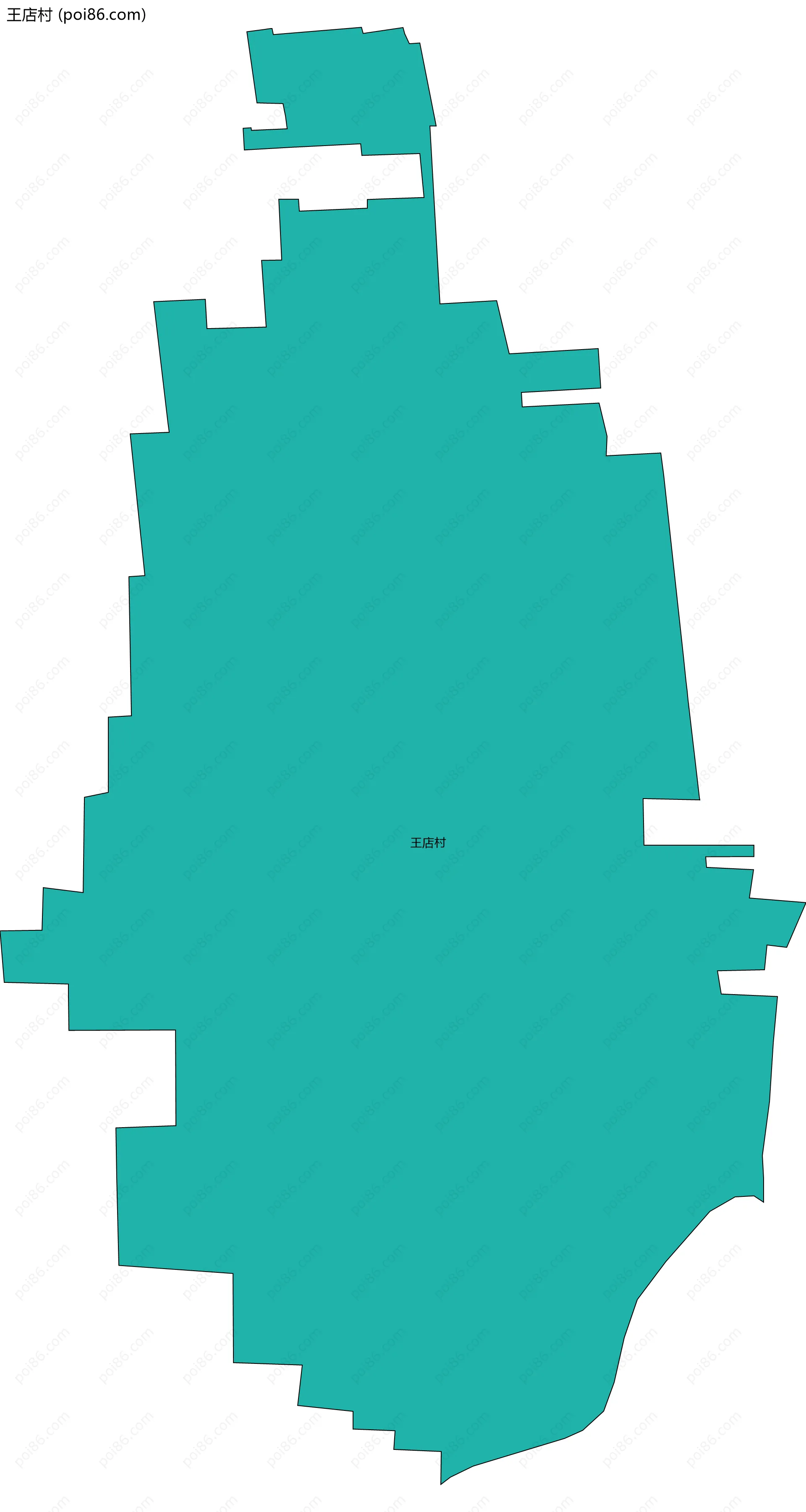 王店村边界地图