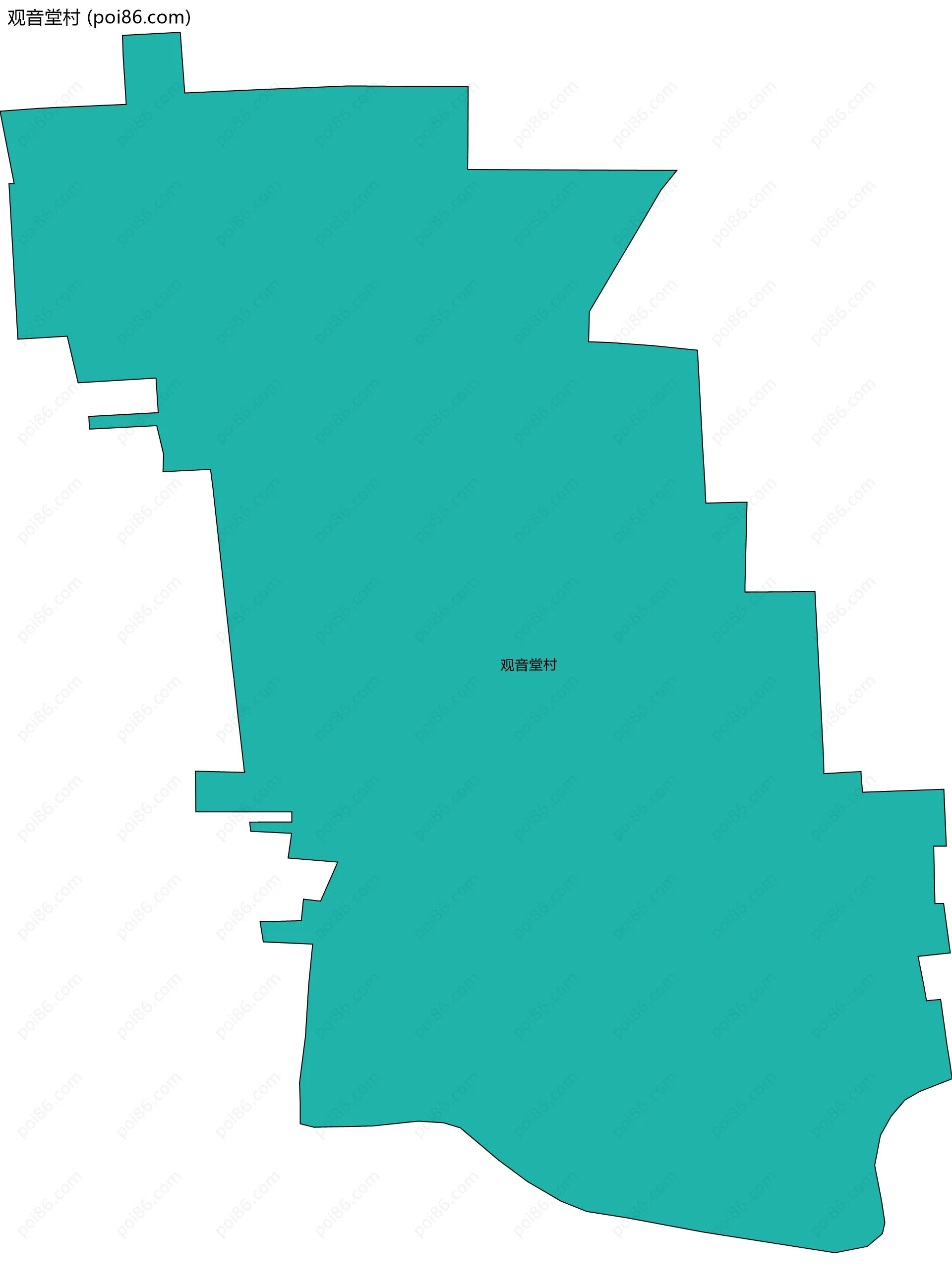 观音堂村边界地图