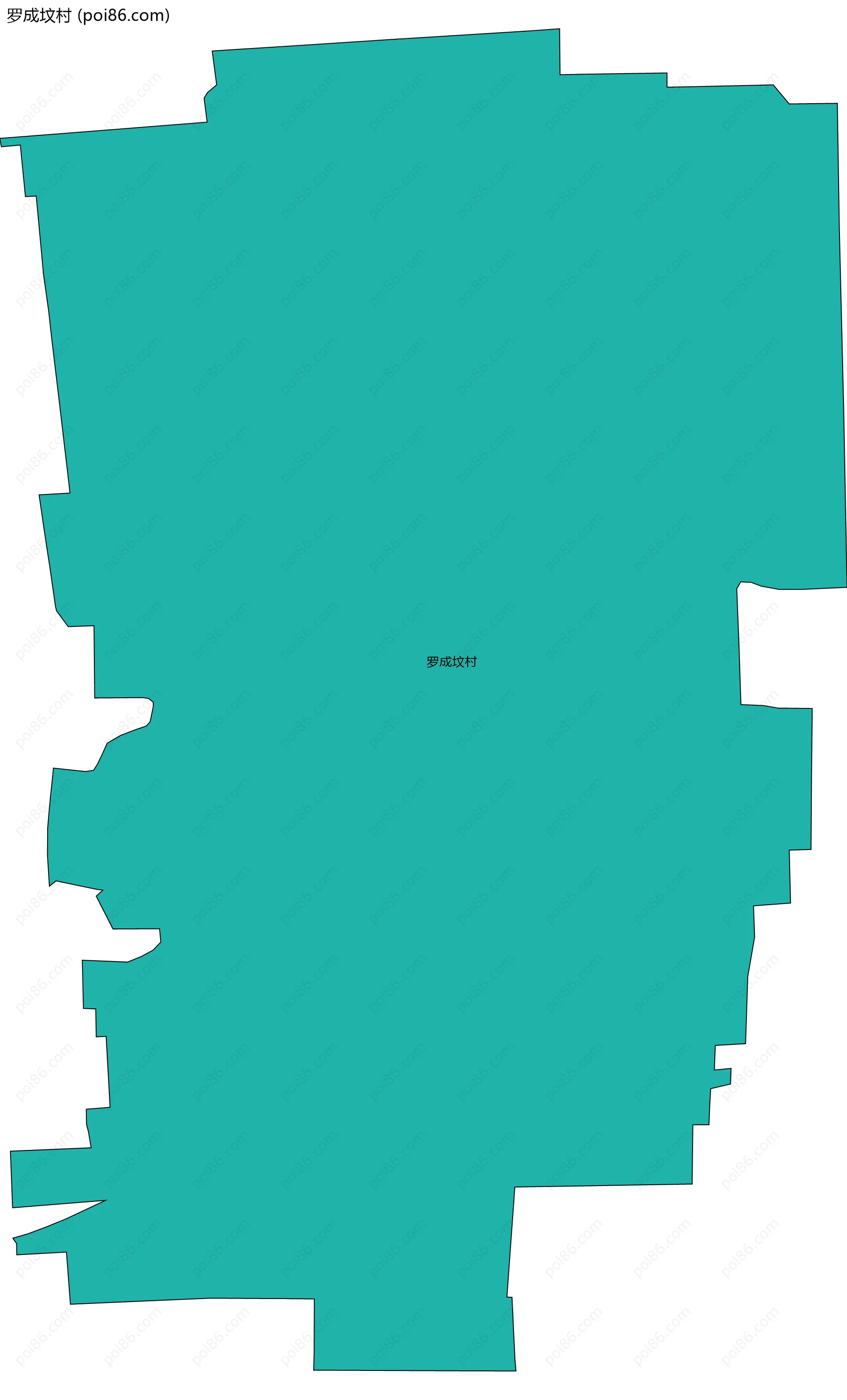 罗成坟村边界地图