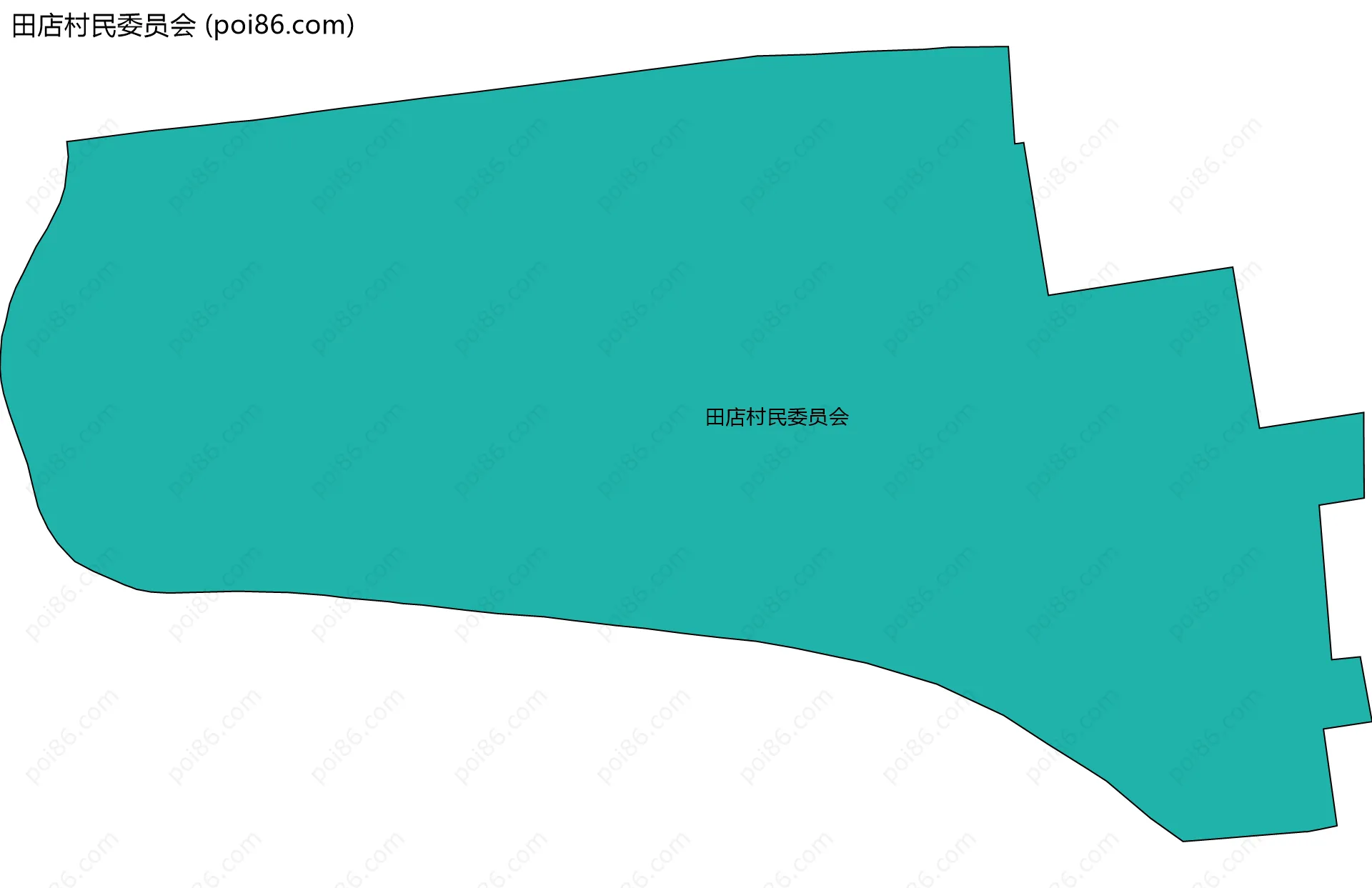 田店村民委员会边界地图