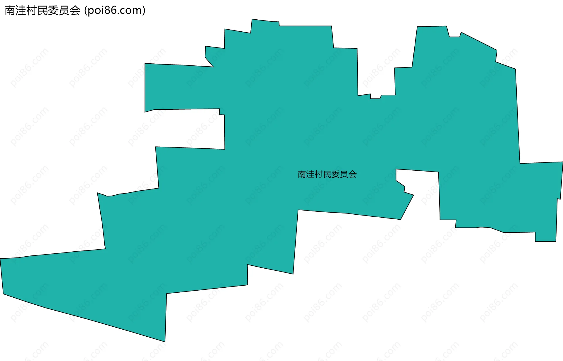 南洼村民委员会边界地图