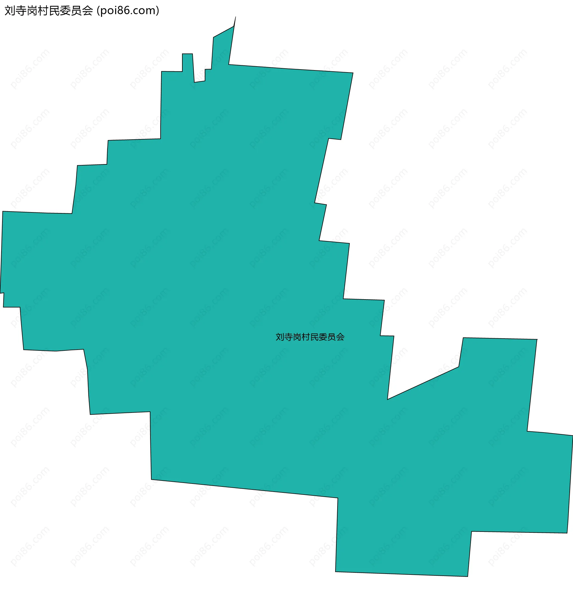 刘寺岗村民委员会边界地图