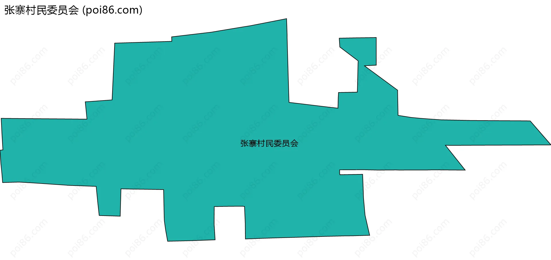 张寨村民委员会边界地图