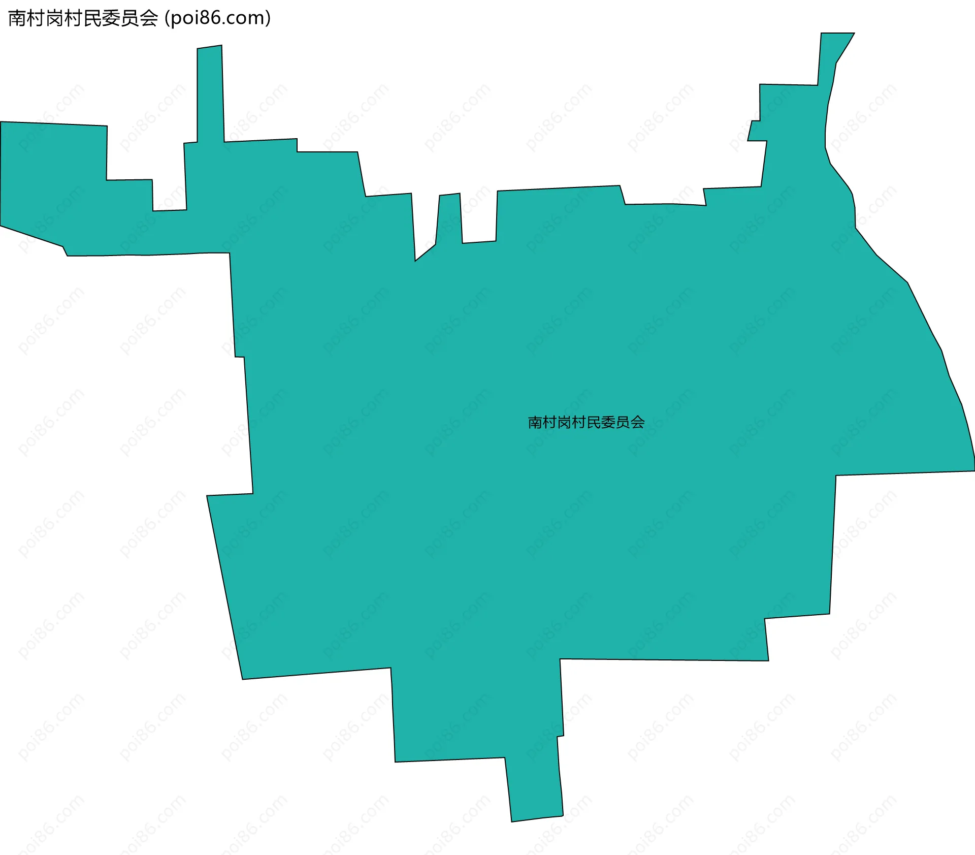 南村岗村民委员会边界地图