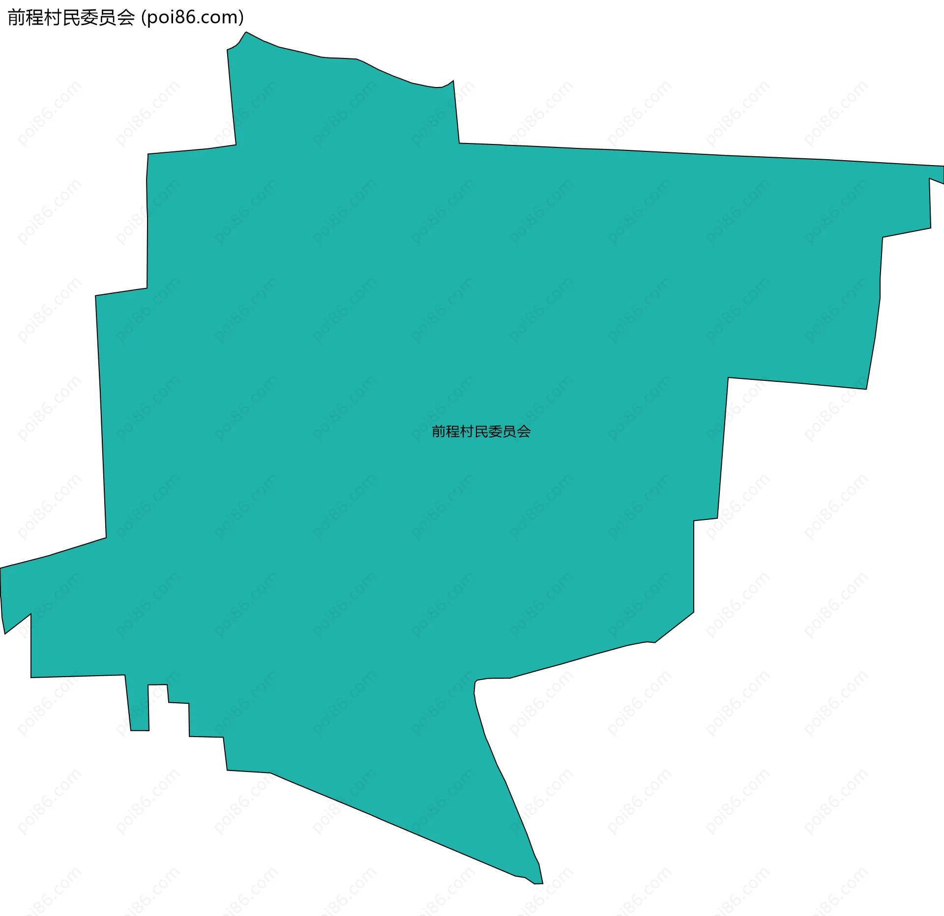 前程村民委员会边界地图