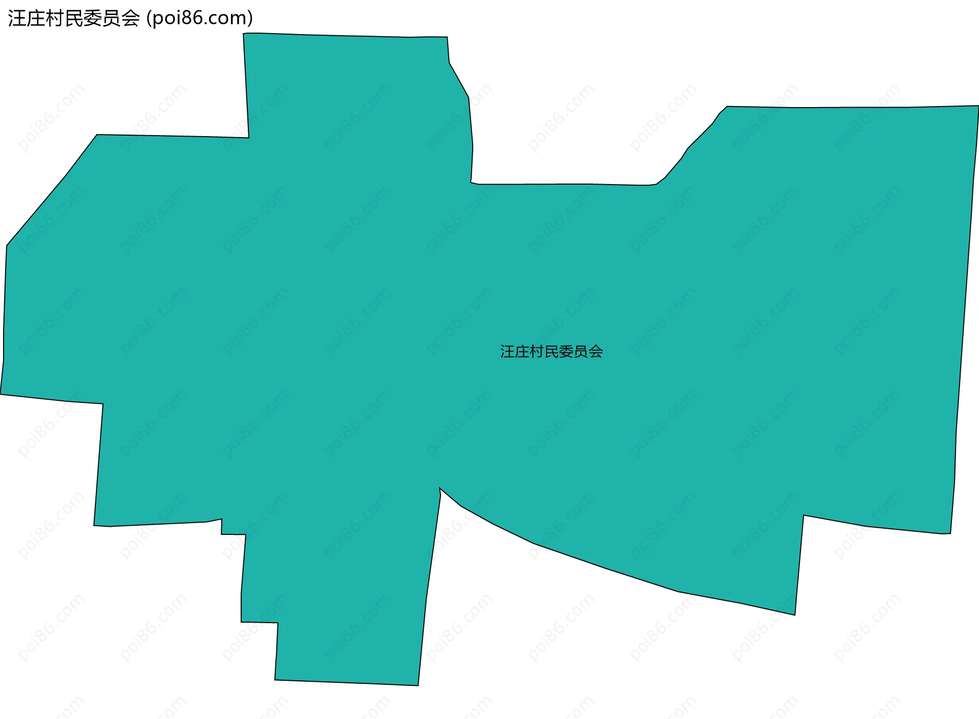 汪庄村民委员会边界地图