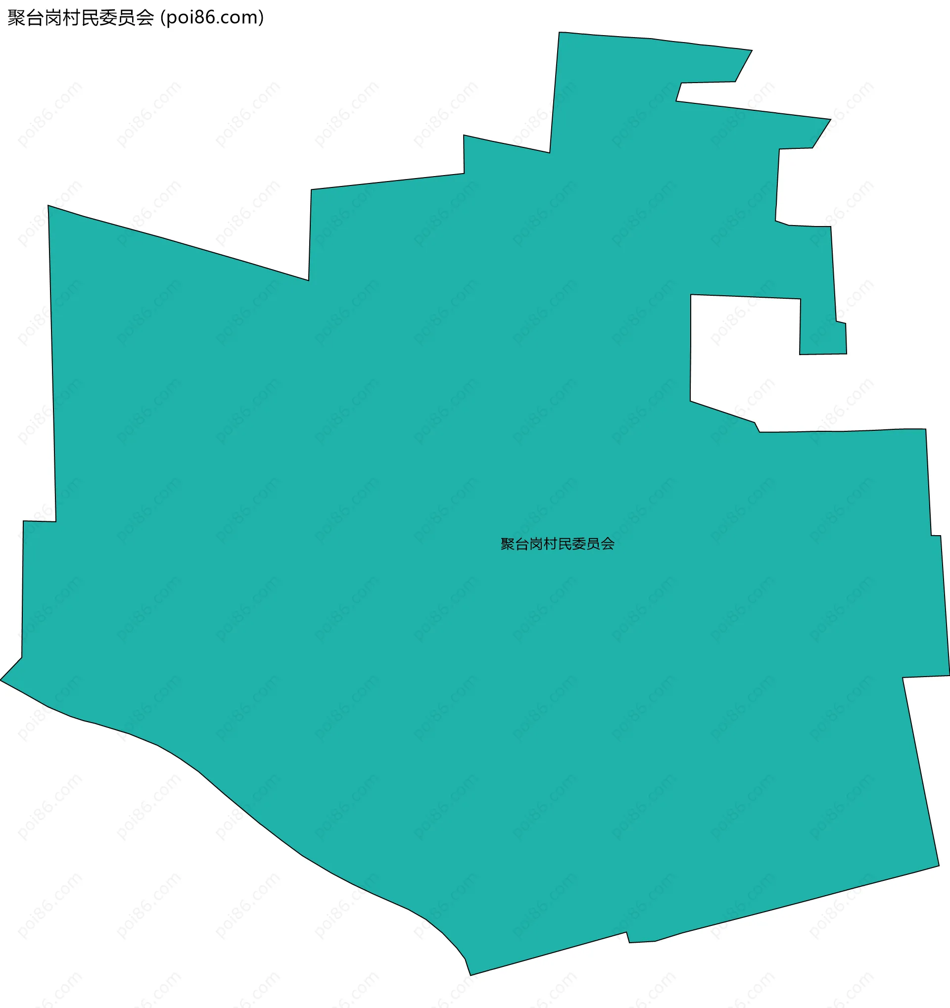 聚台岗村民委员会边界地图