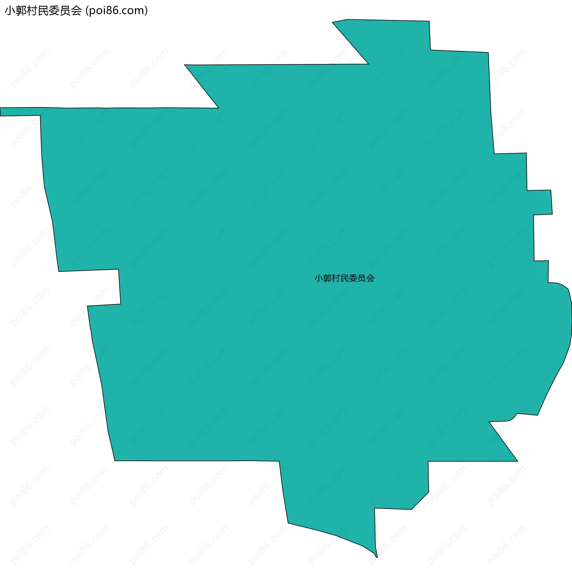 小郭村民委员会边界地图
