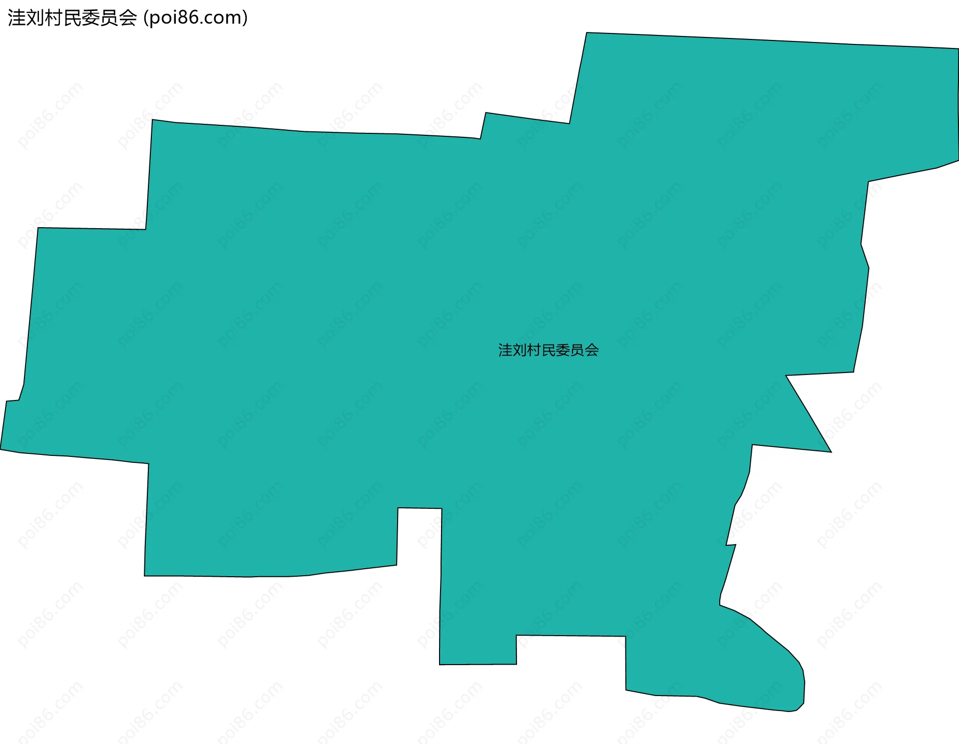 洼刘村民委员会边界地图