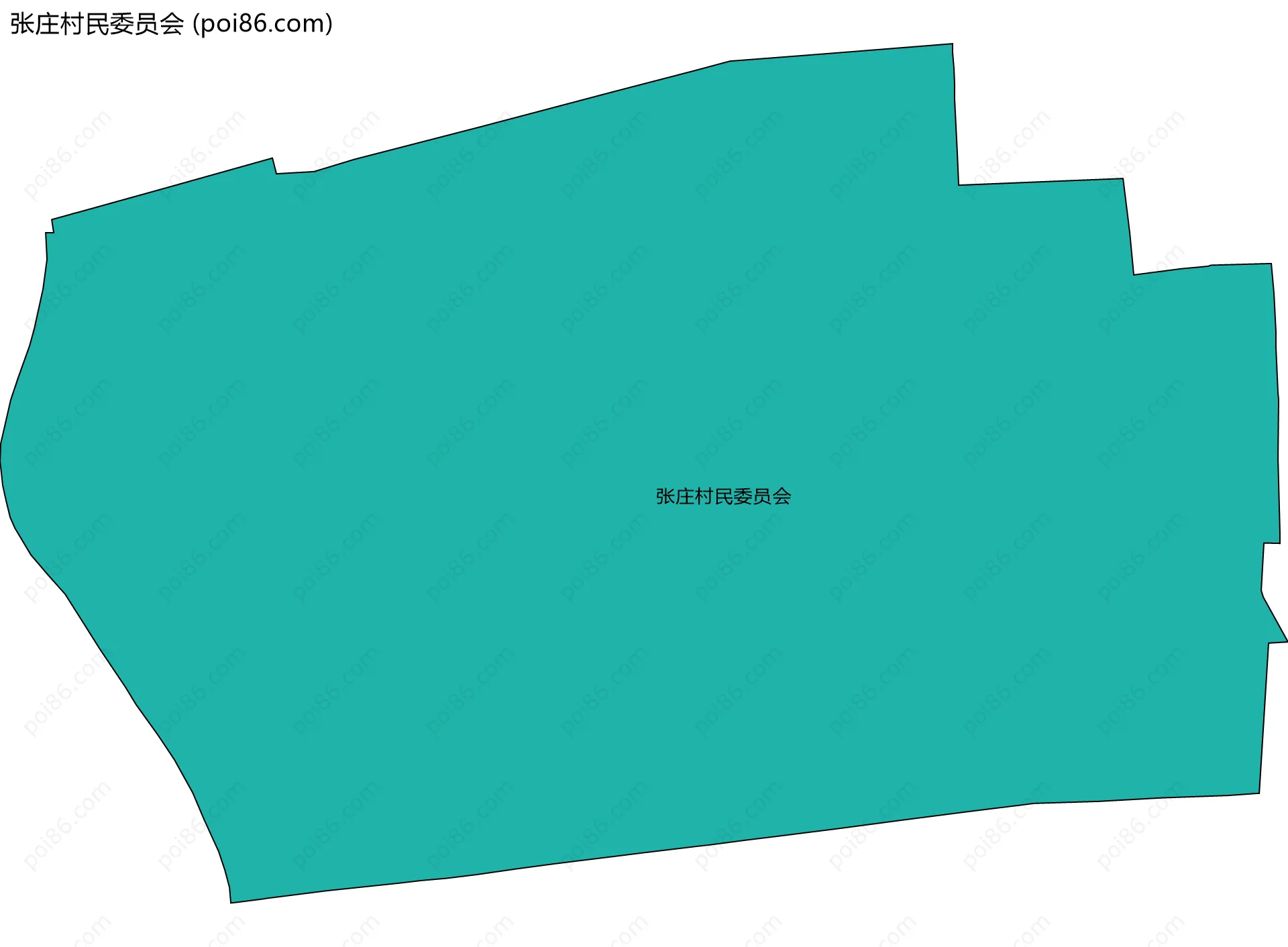 张庄村民委员会边界地图