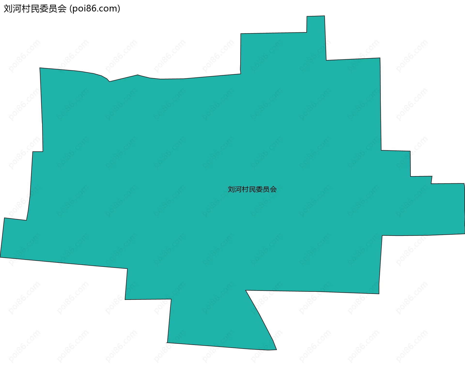 刘河村民委员会边界地图