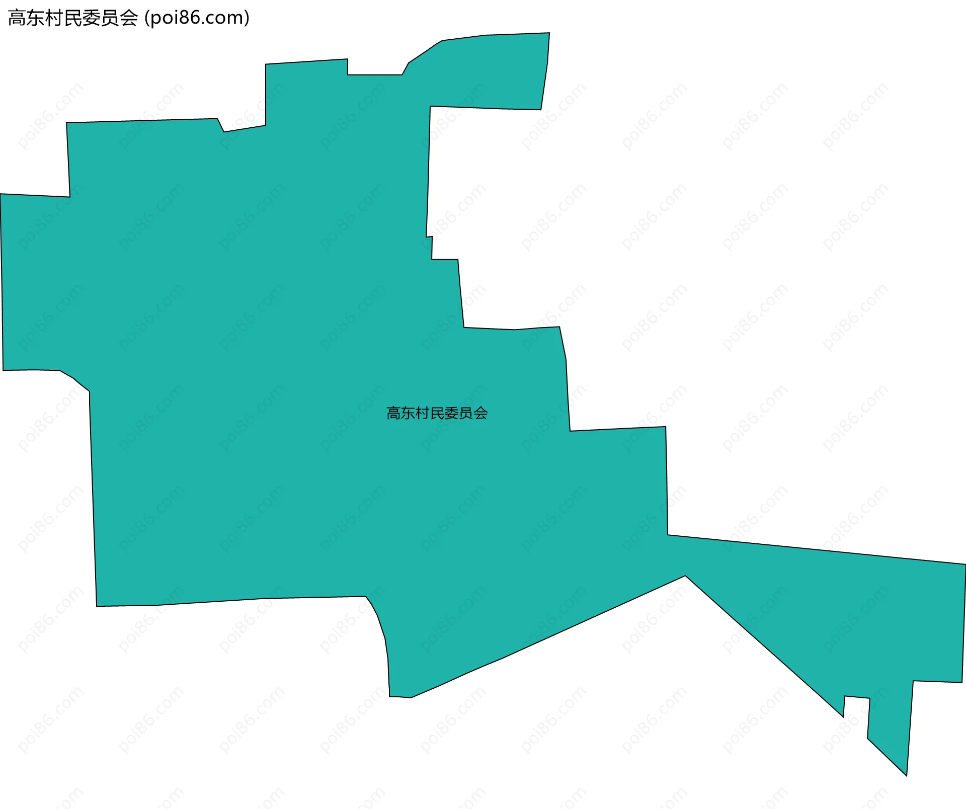 高东村民委员会边界地图