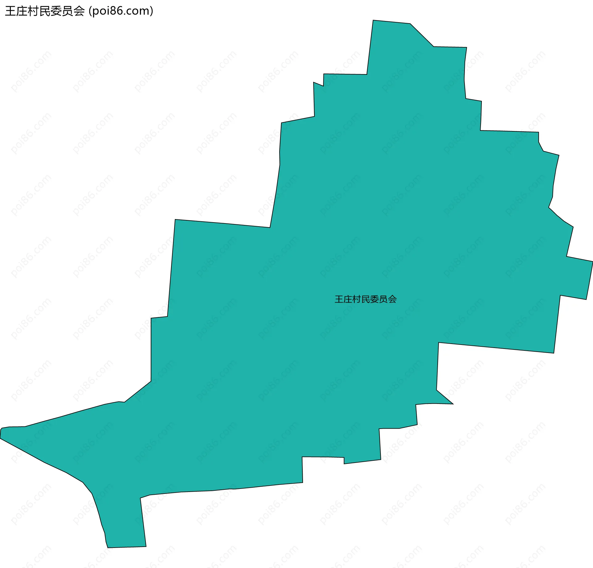 王庄村民委员会边界地图