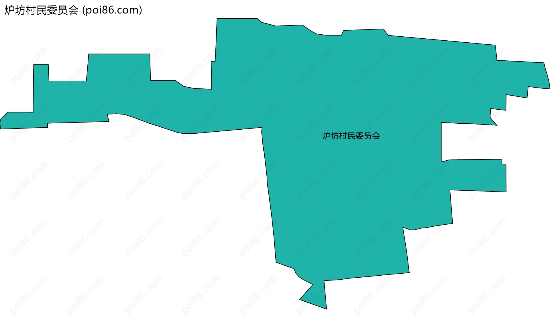 炉坊村民委员会边界地图