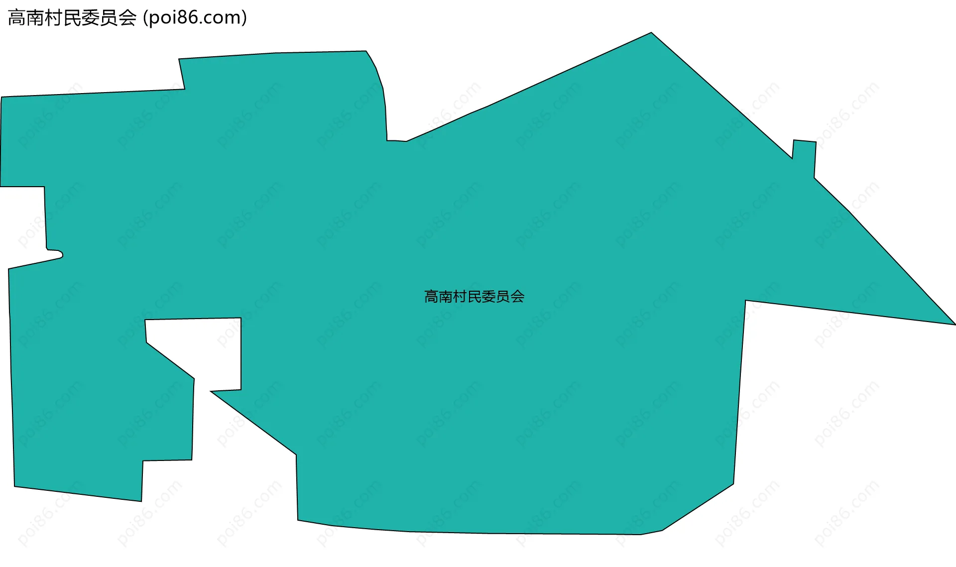 高南村民委员会边界地图