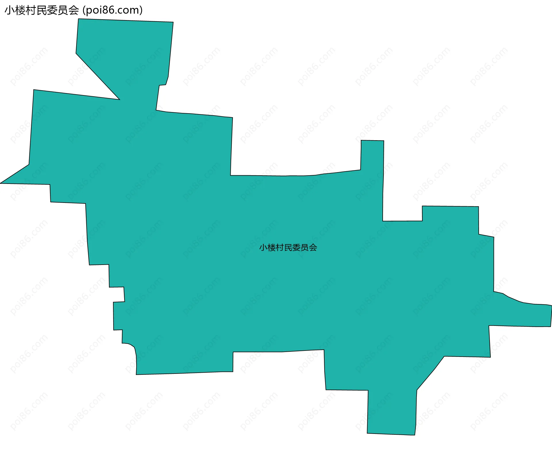 小楼村民委员会边界地图