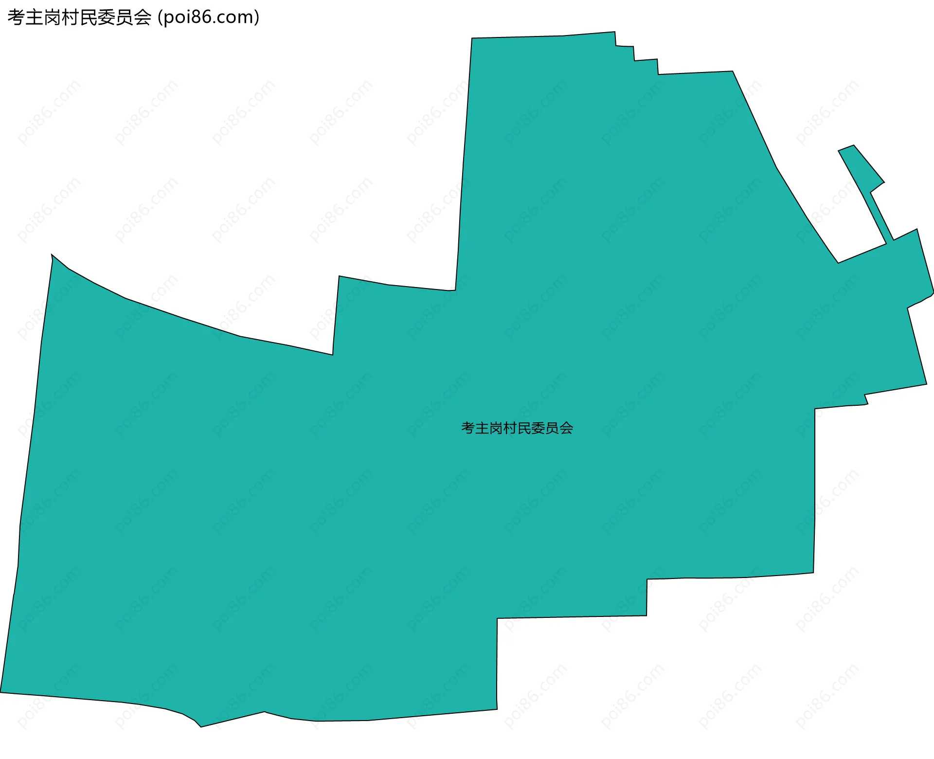考主岗村民委员会边界地图