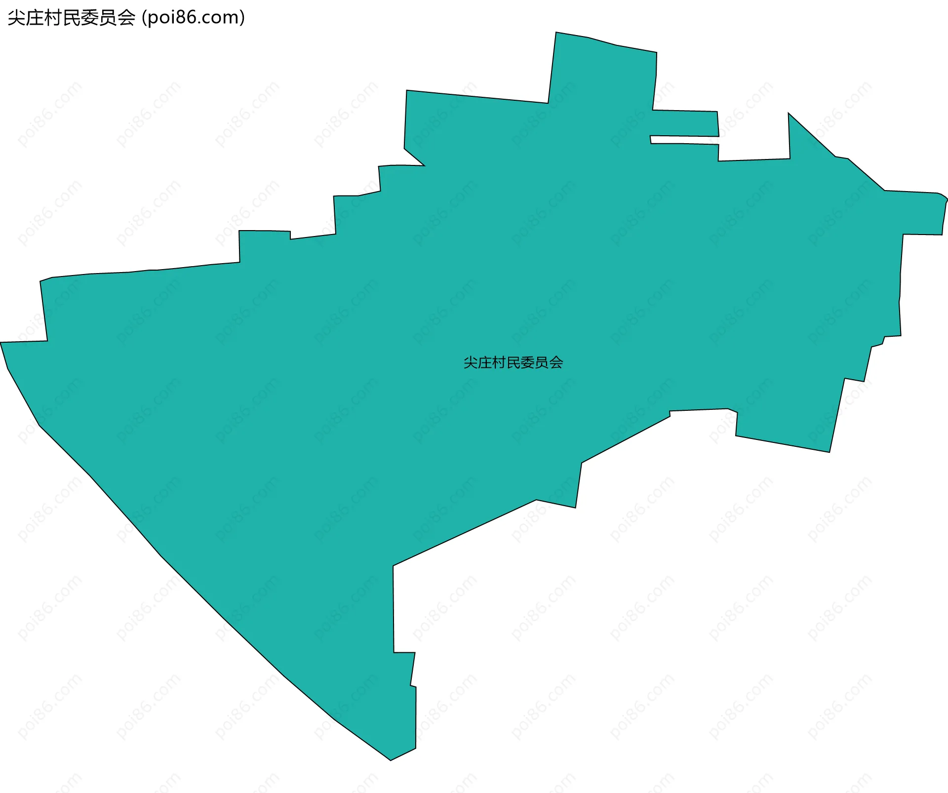 尖庄村民委员会边界地图