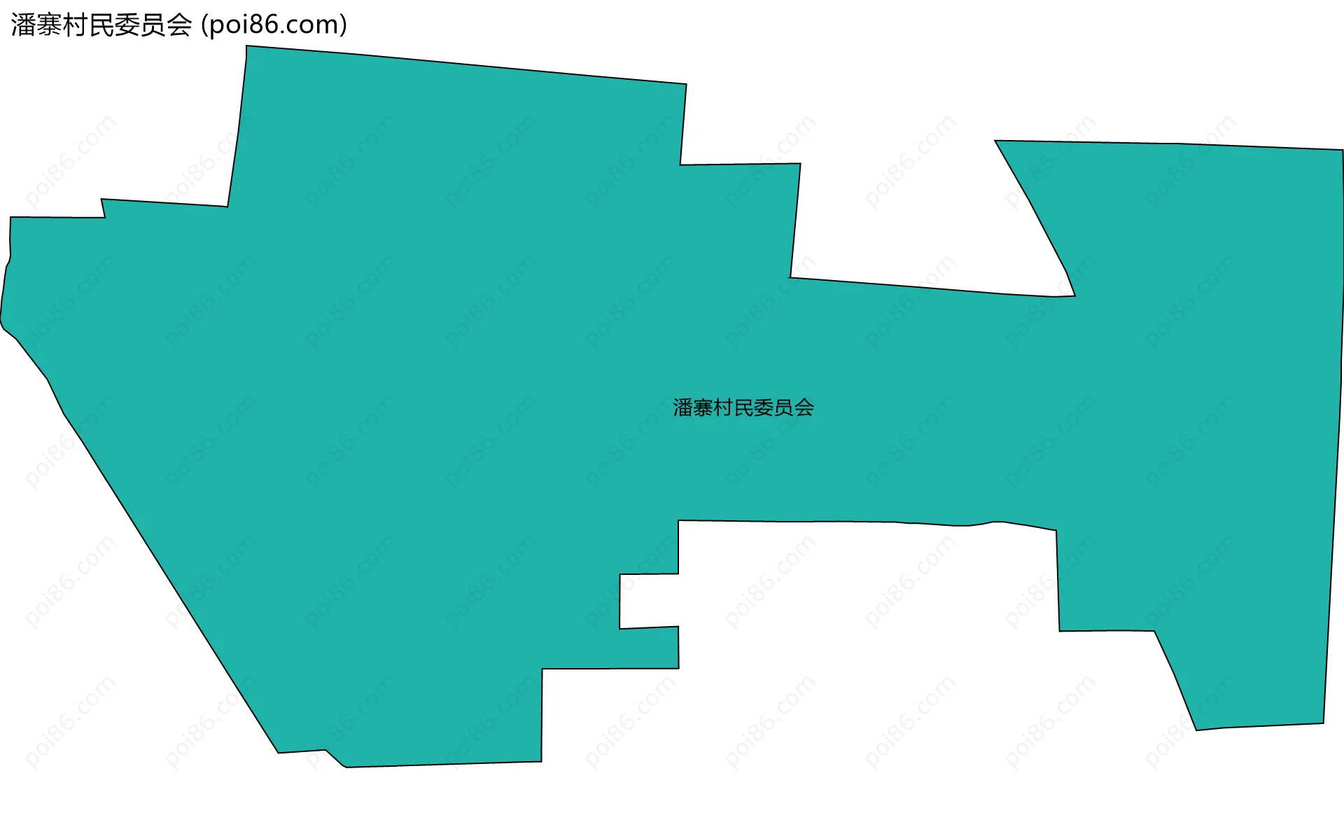 潘寨村民委员会边界地图
