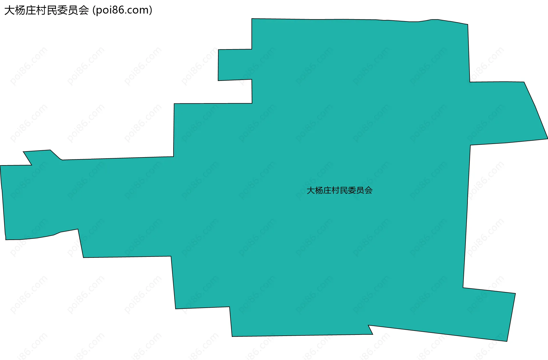大杨庄村民委员会边界地图