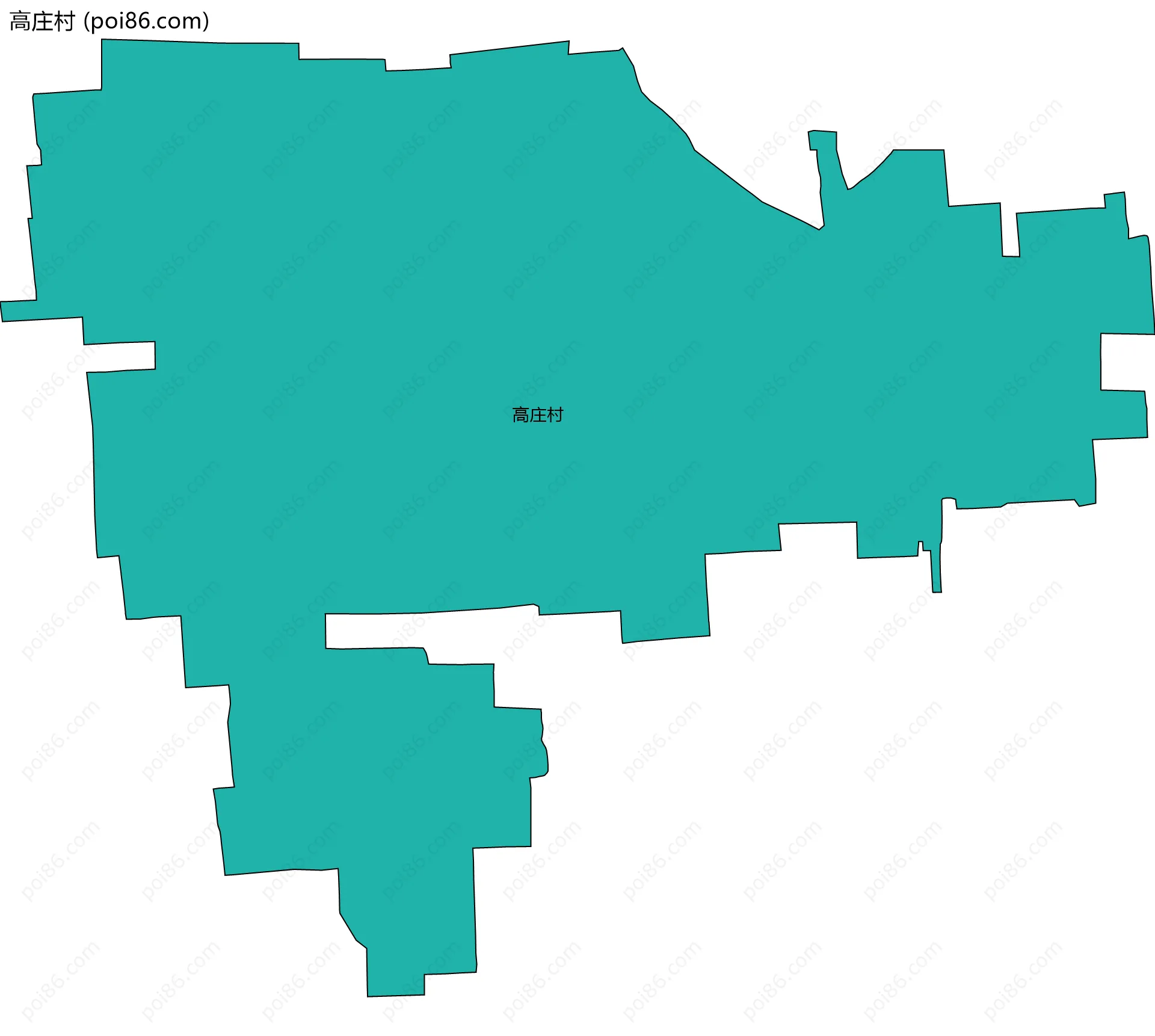 高庄村边界地图